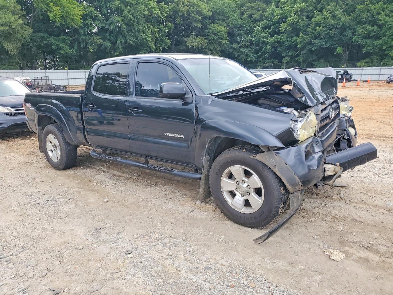 2008 Toyota Tacoma Double Cab Prerunner Long Bed Black vin: 3TMKU72N08M016271