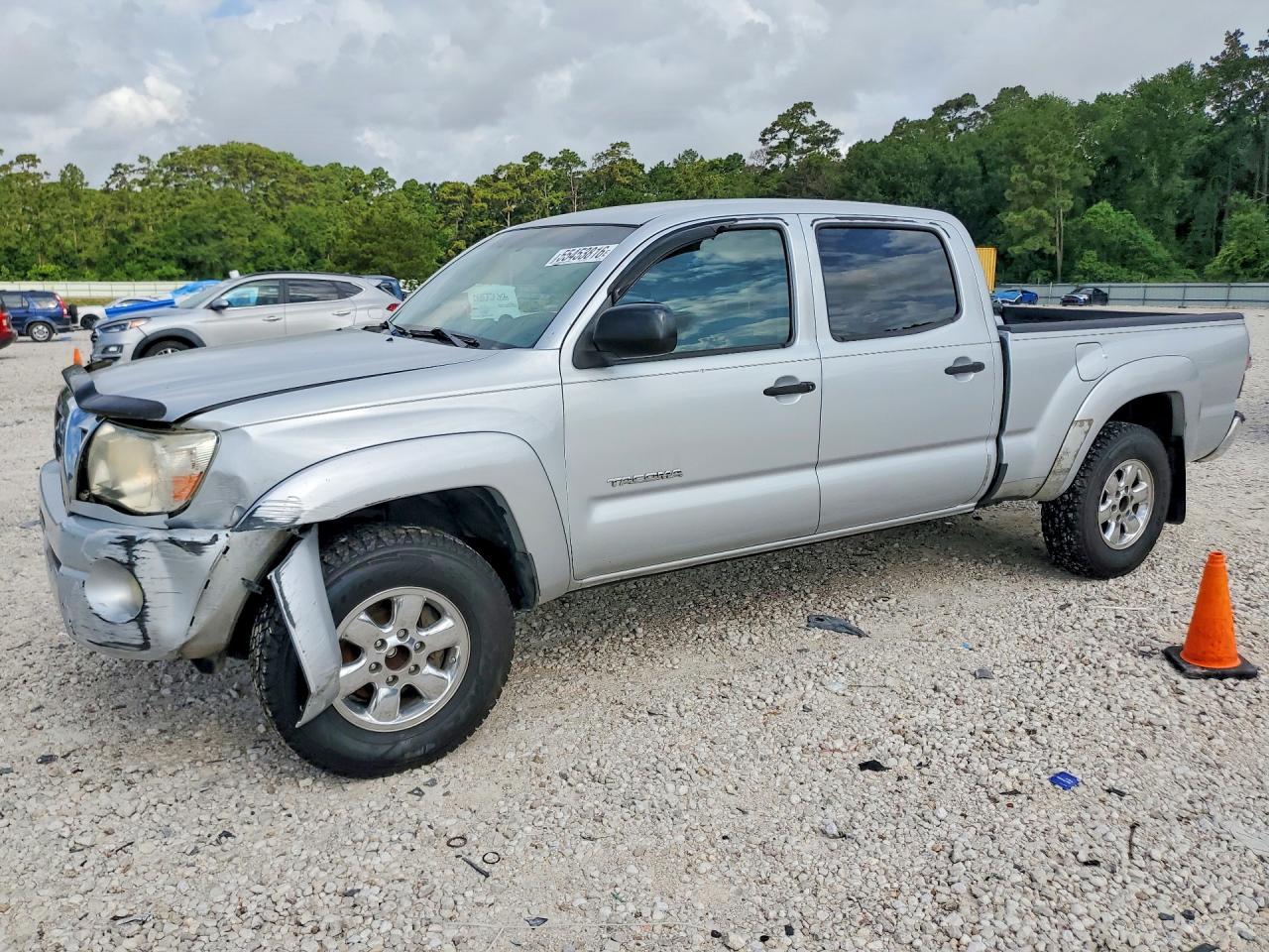 2009 Toyota Tacoma Double Cab Prerunner Long Bed Silver vin: 3TMKU72N09M018894