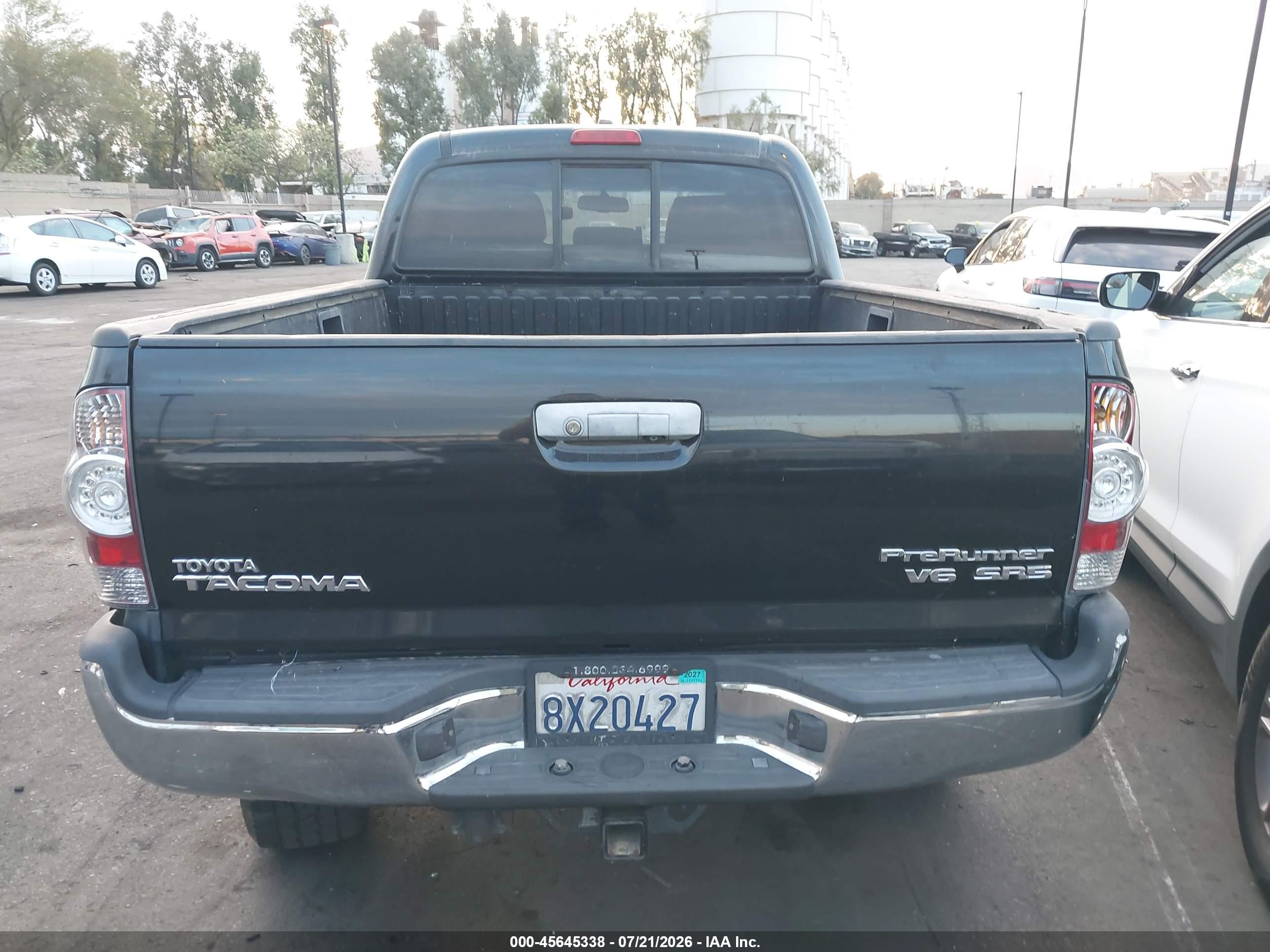 2009 Toyota Tacoma Prerunner V6 Black vin: 3TMKU72N09M021391