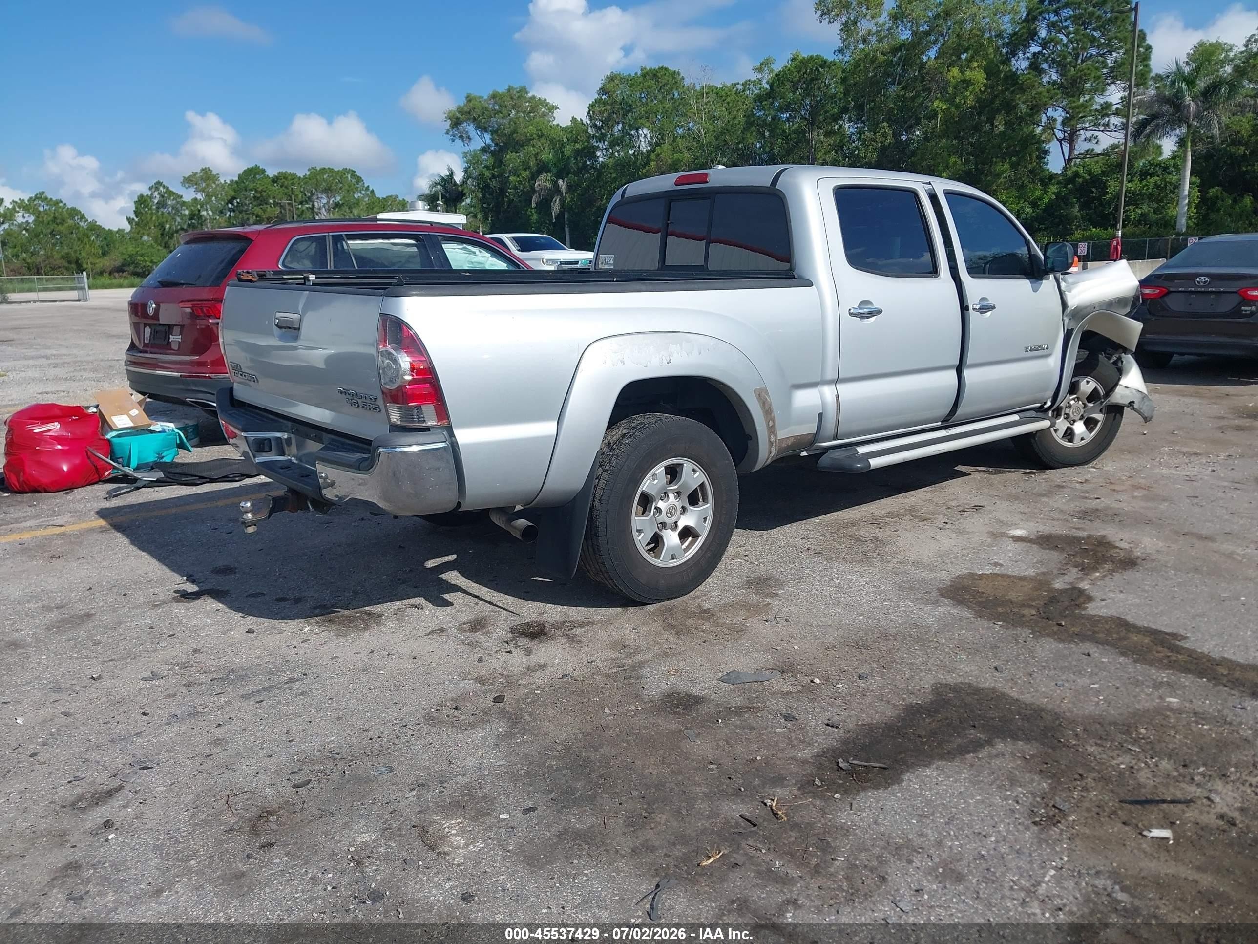 2009 Toyota Tacoma Prerunner V6 Silver vin: 3TMKU72N19M018712