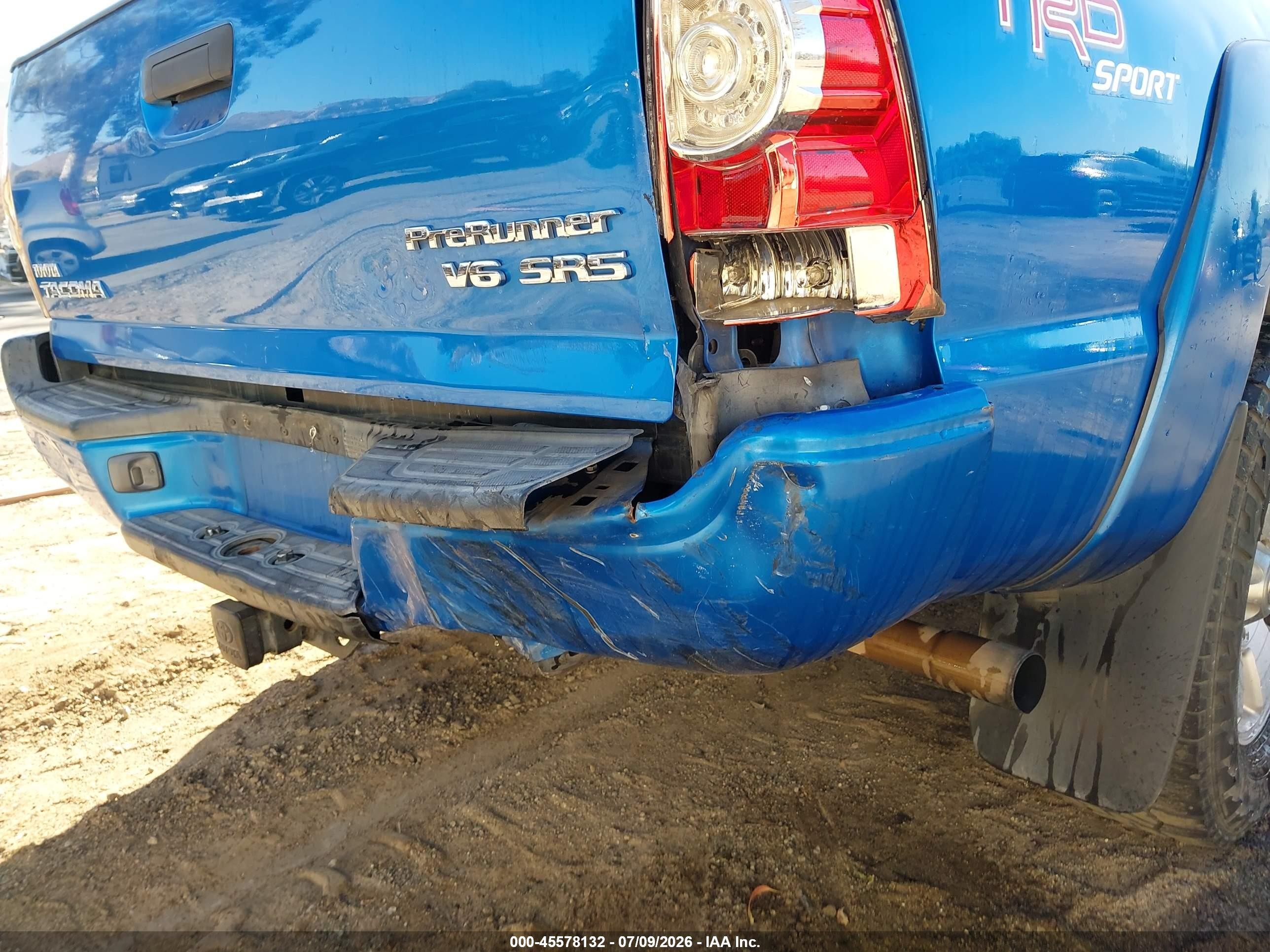 2007 Toyota Tacoma Prerunner V6 Синий vin: 3TMKU72N27M011393