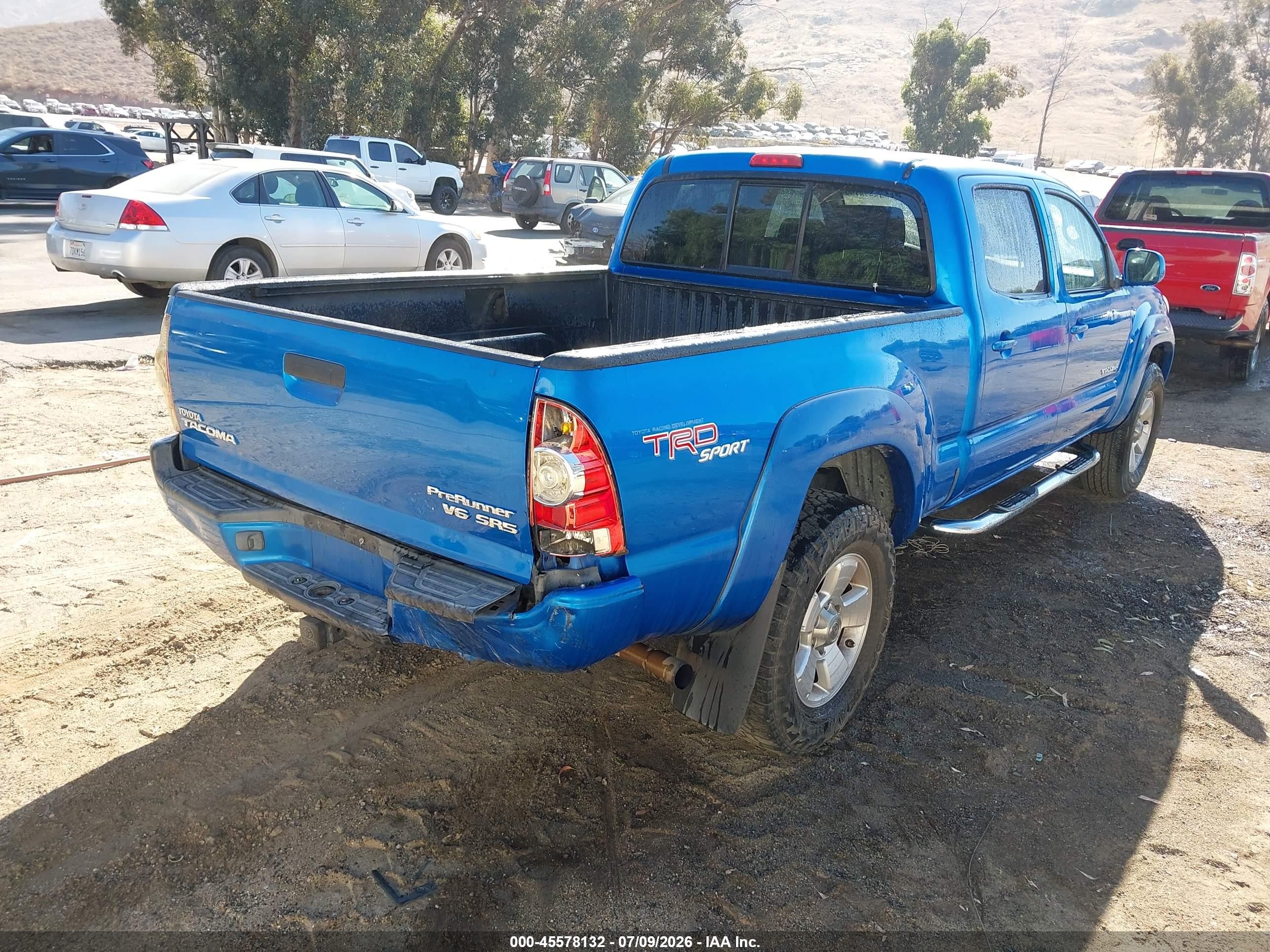 2007 Toyota Tacoma Prerunner V6 Синий vin: 3TMKU72N27M011393