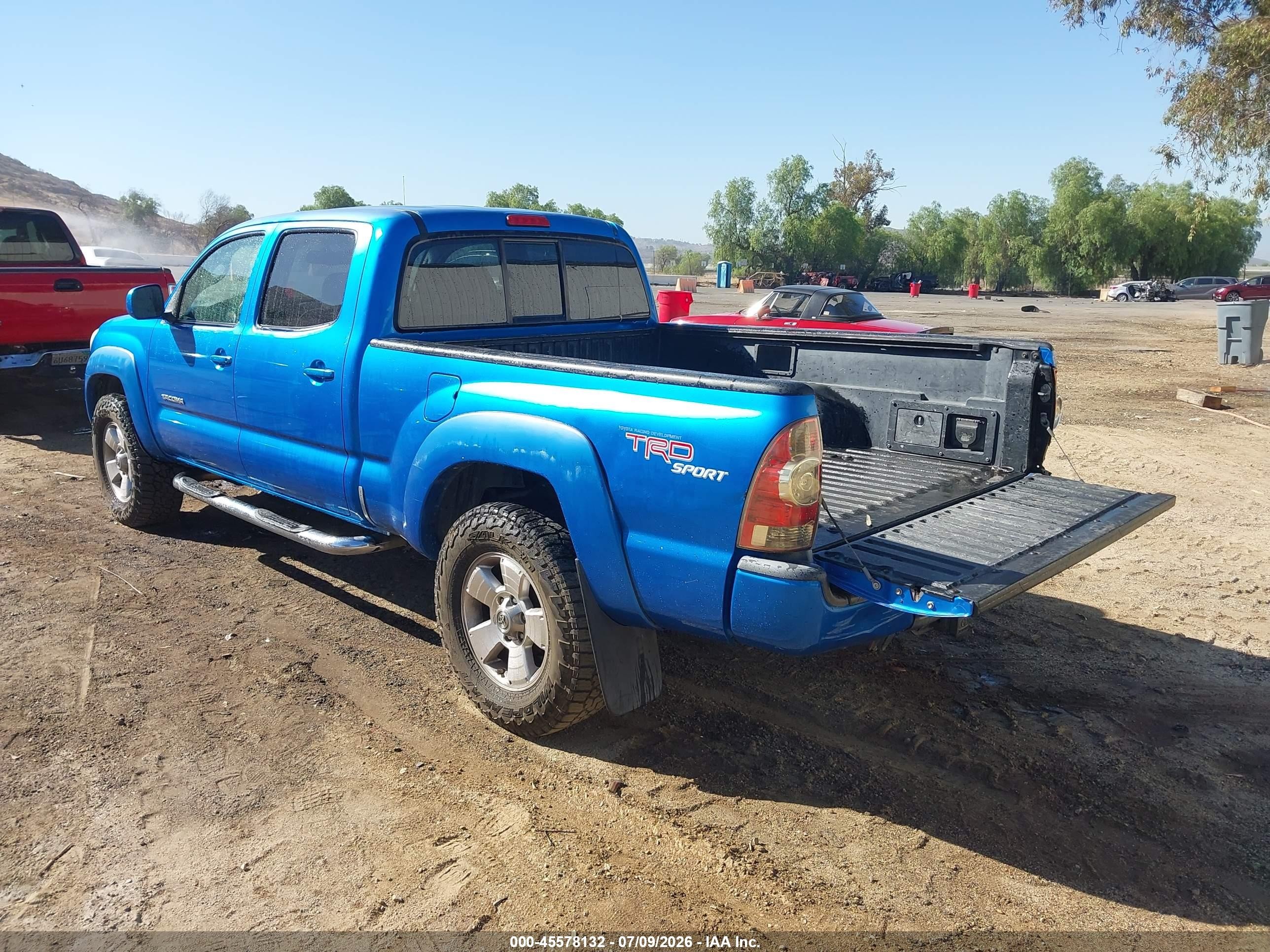 2007 Toyota Tacoma Prerunner V6 Синий vin: 3TMKU72N27M011393