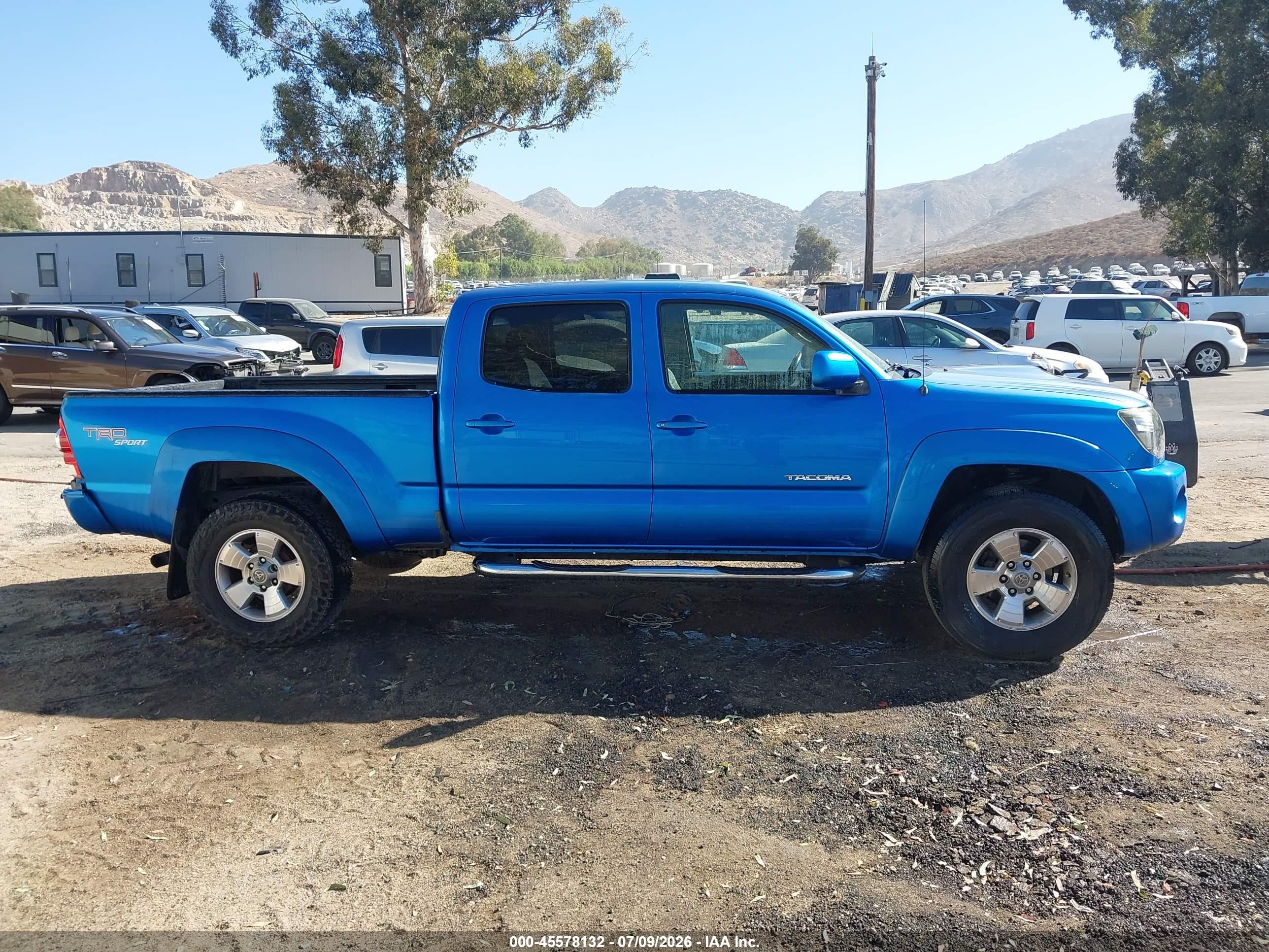 2007 Toyota Tacoma Prerunner V6 Синий vin: 3TMKU72N27M011393