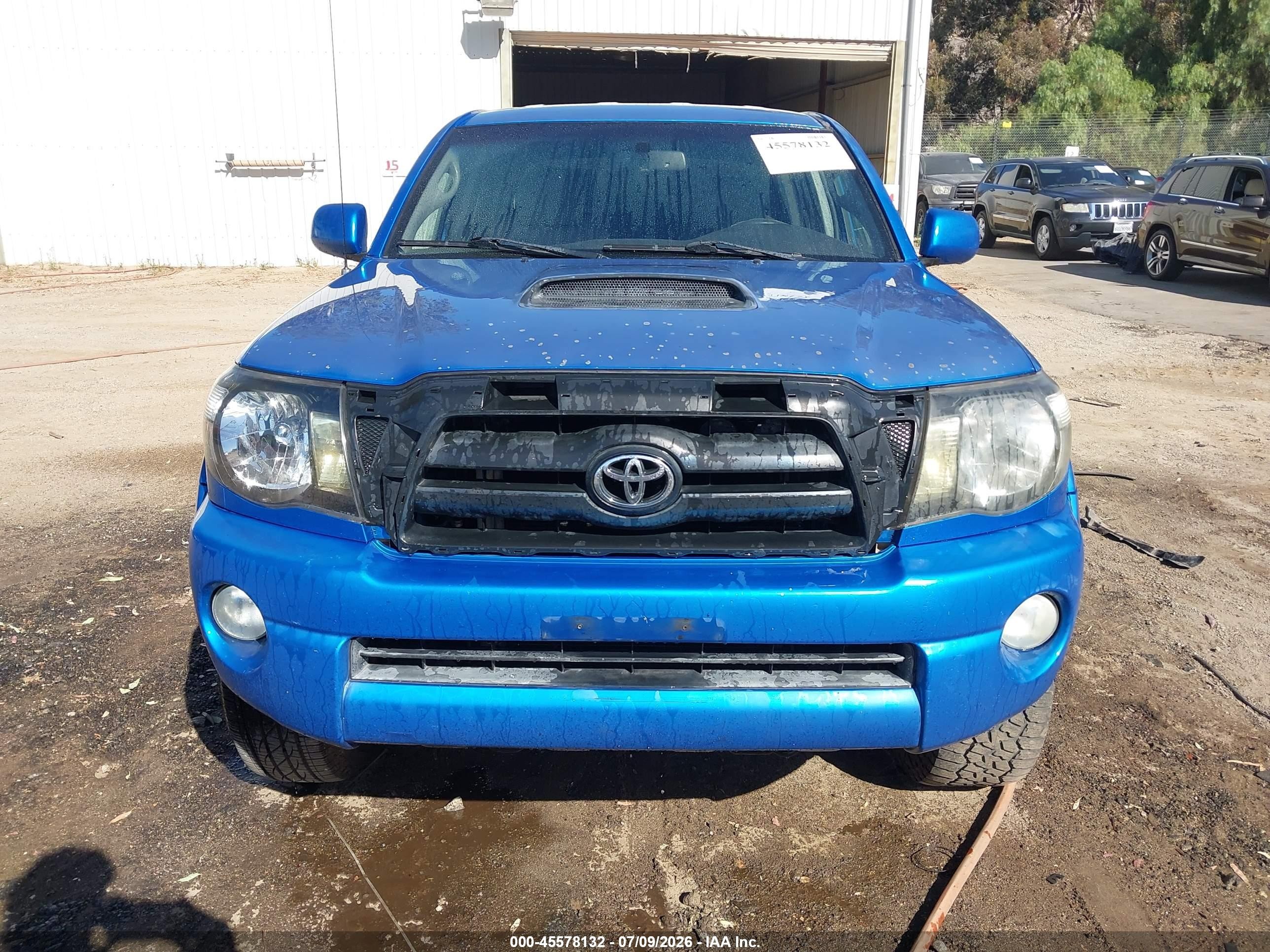 2007 Toyota Tacoma Prerunner V6 Синий vin: 3TMKU72N27M011393