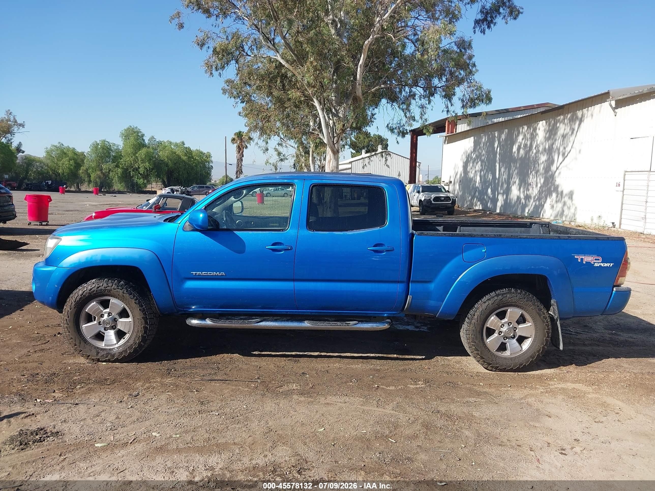 2007 Toyota Tacoma Prerunner V6 Синий vin: 3TMKU72N27M011393