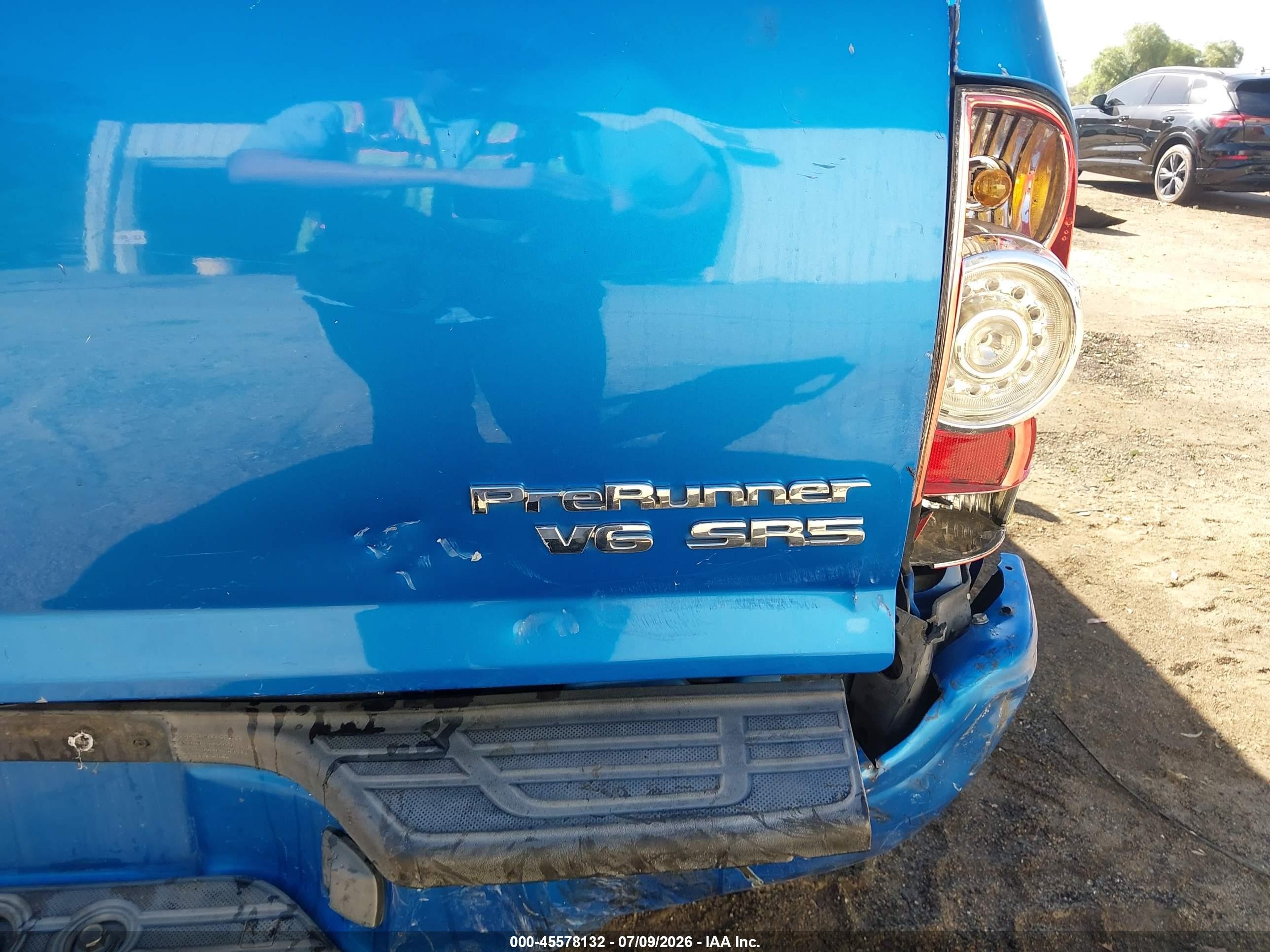 2007 Toyota Tacoma Prerunner V6 Синий vin: 3TMKU72N27M011393