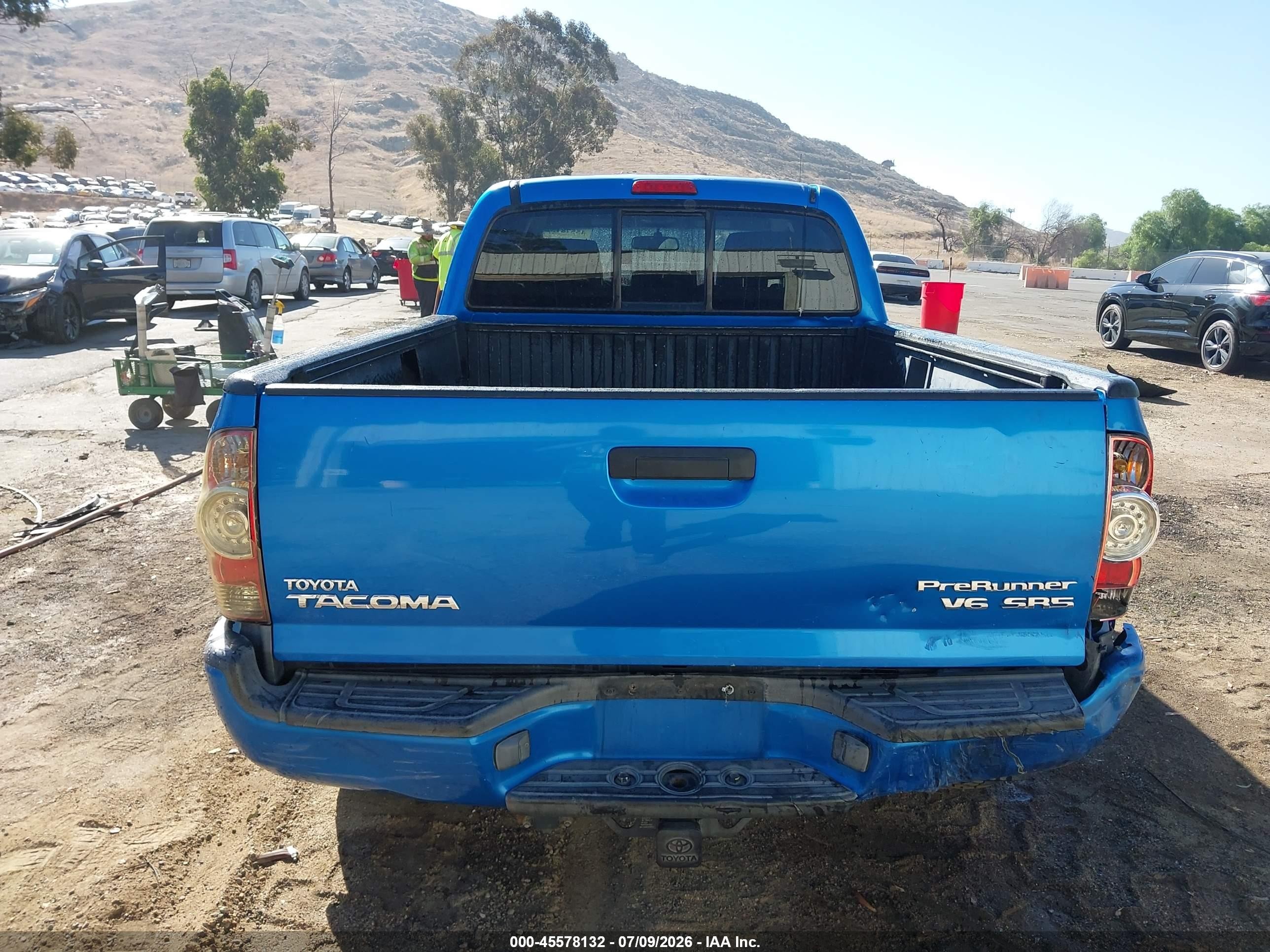 2007 Toyota Tacoma Prerunner V6 Синий vin: 3TMKU72N27M011393