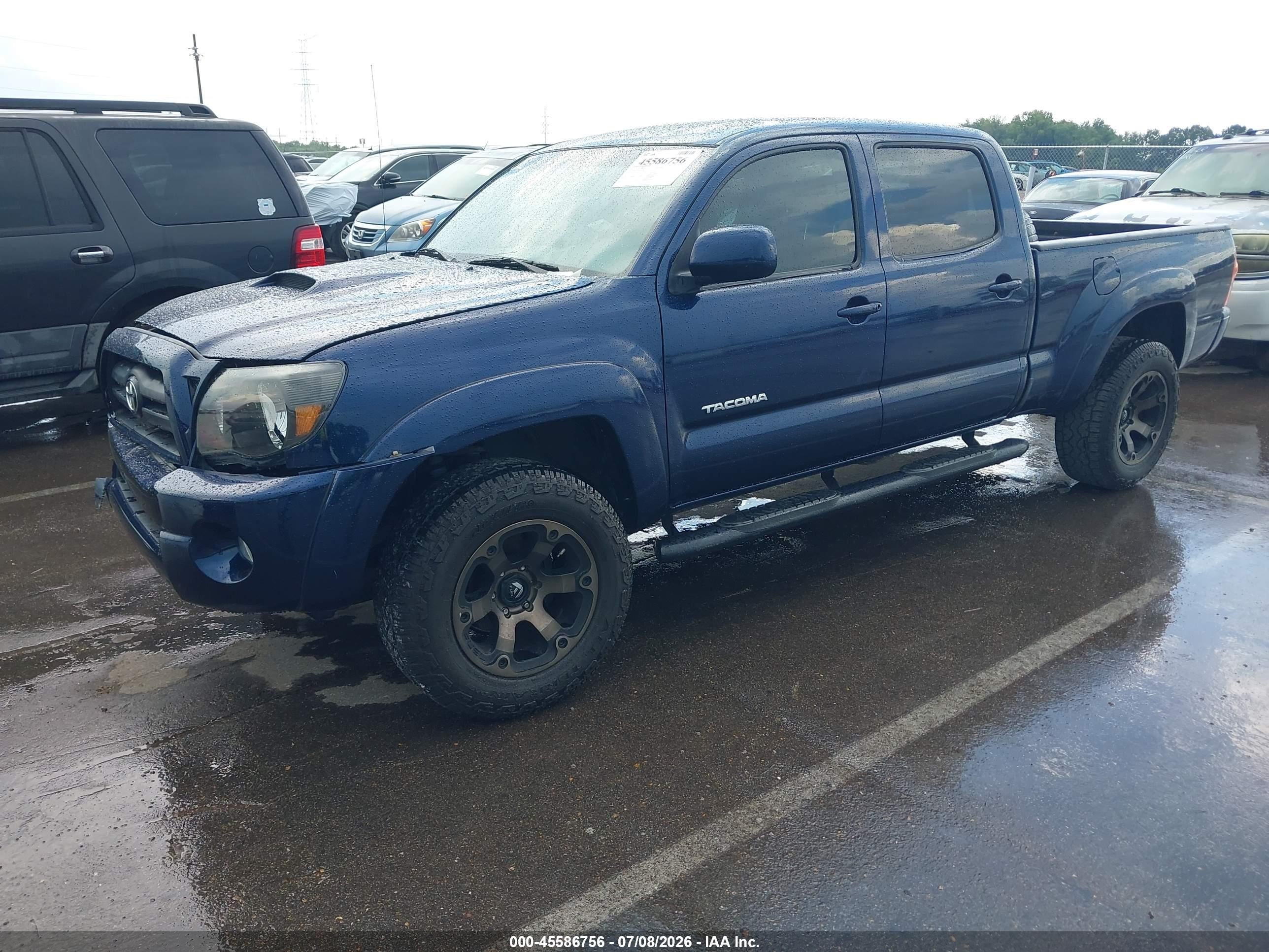 2007 Toyota Tacoma Prerunner V6 Blue vin: 3TMKU72N37M010589