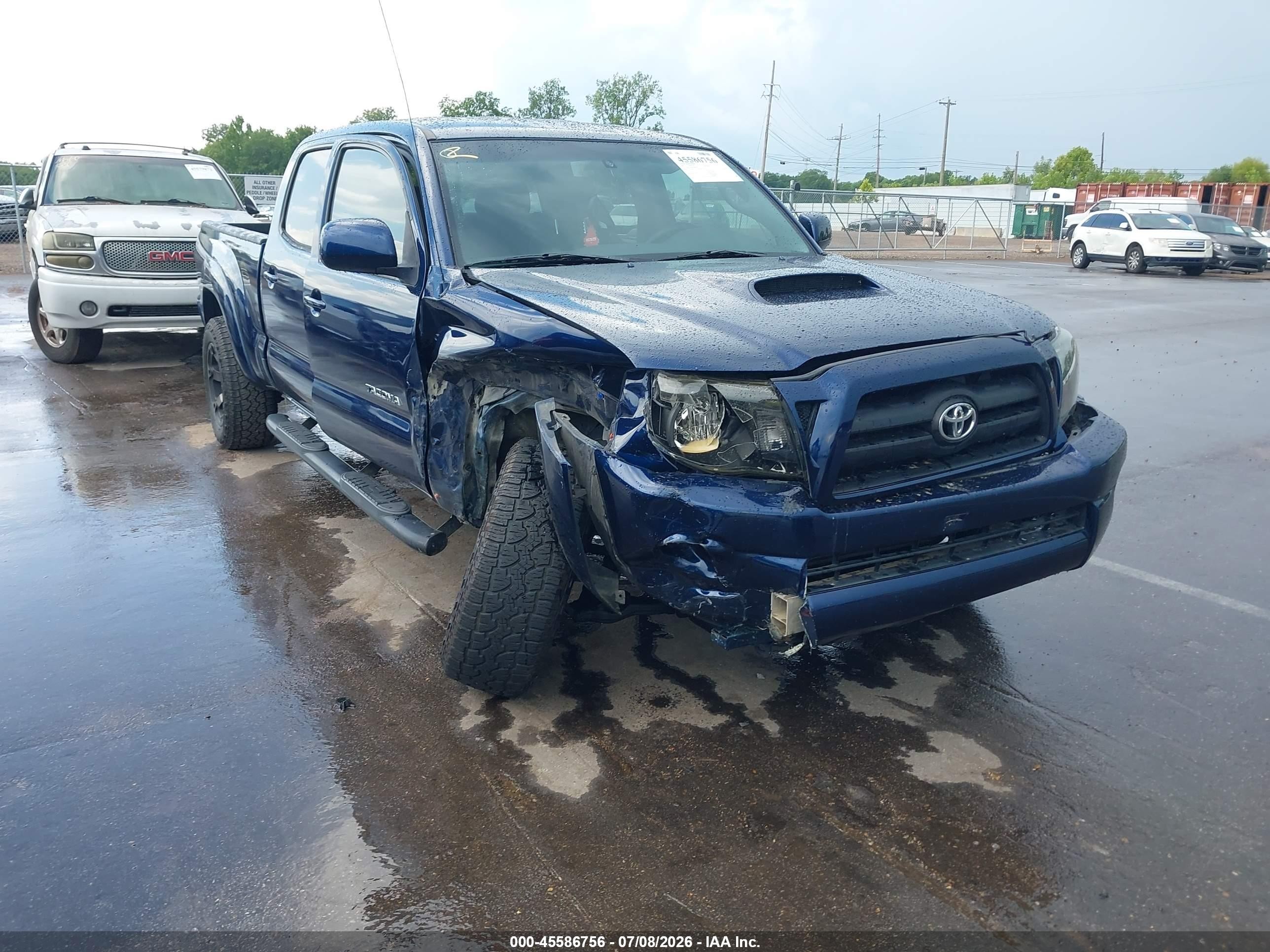 2007 Toyota Tacoma Prerunner V6 Blue vin: 3TMKU72N37M010589