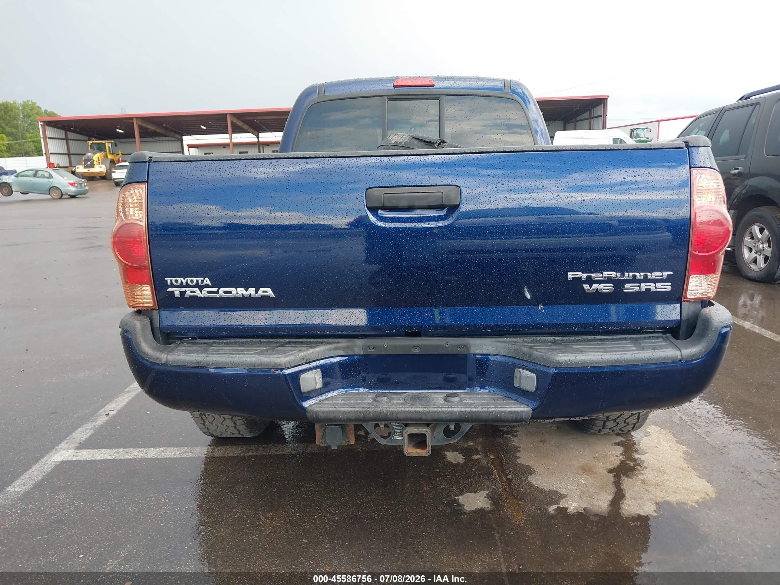 2007 Toyota Tacoma Prerunner V6 Blue vin: 3TMKU72N37M010589