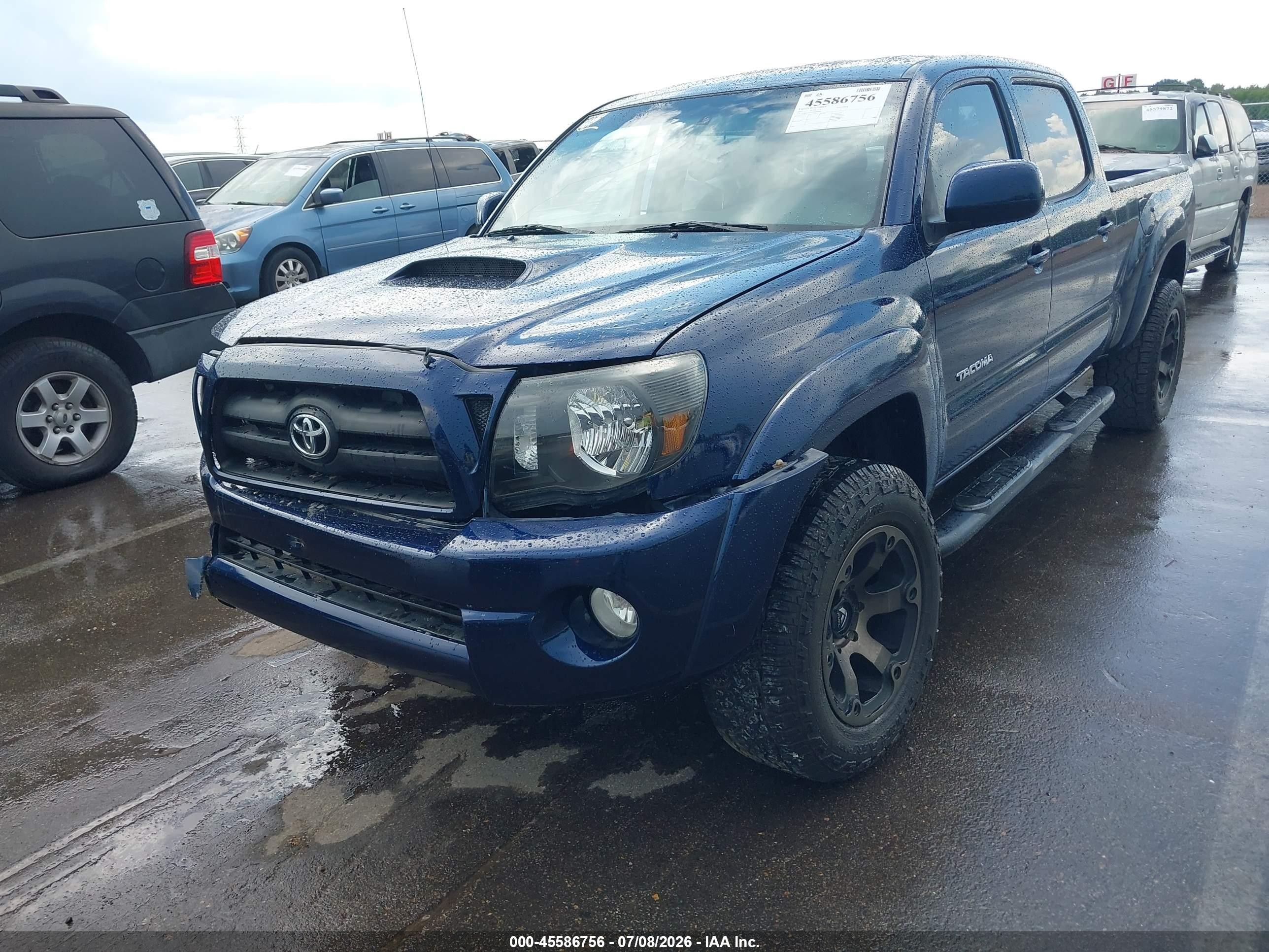 2007 Toyota Tacoma Prerunner V6 Blue vin: 3TMKU72N37M010589