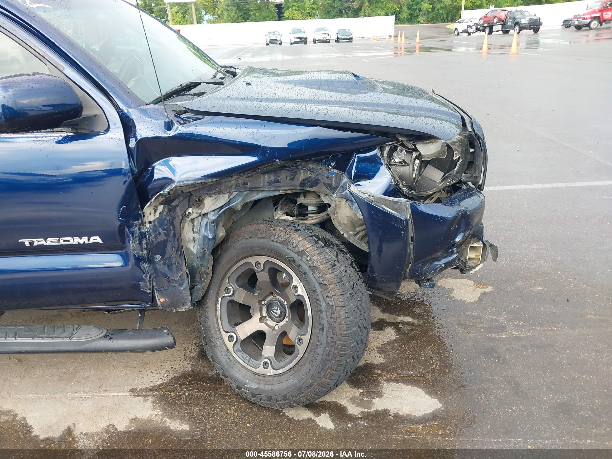 2007 Toyota Tacoma Prerunner V6 Blue vin: 3TMKU72N37M010589