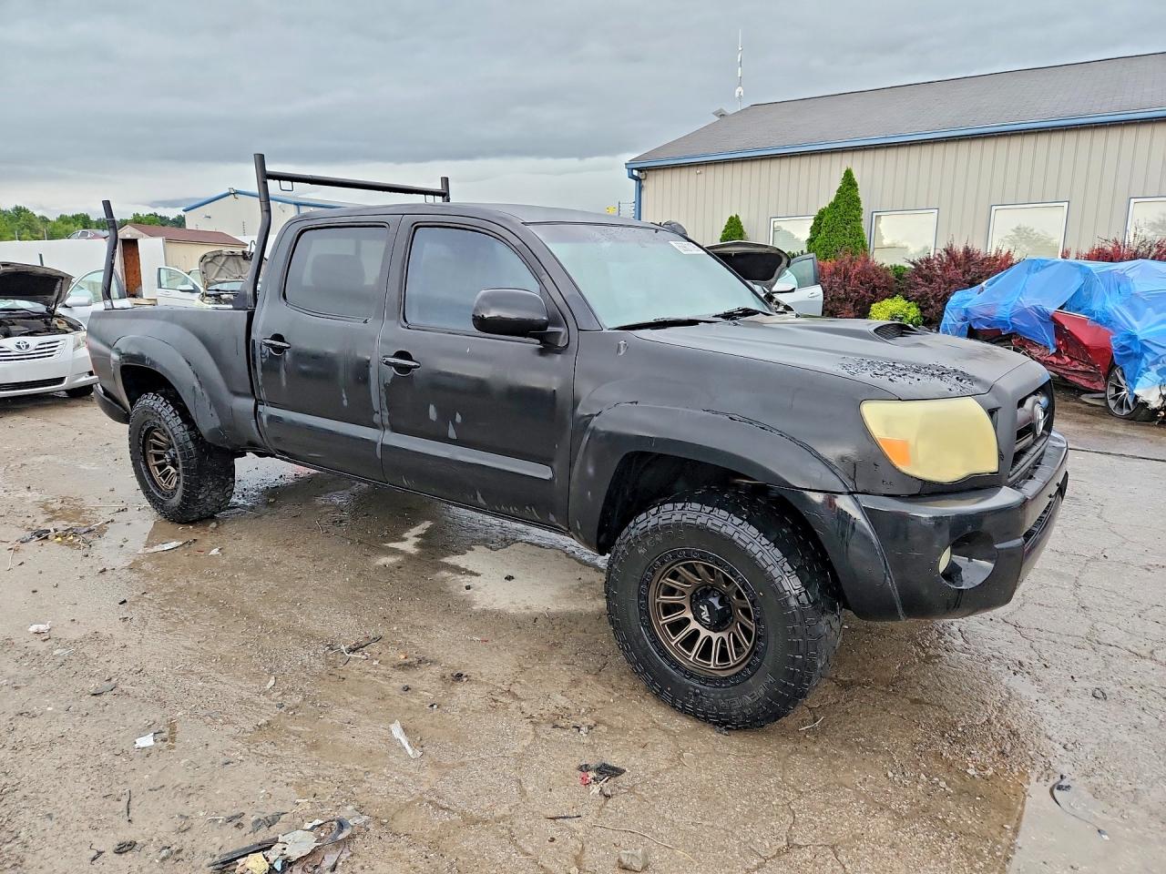 2008 Toyota Tacoma Double Cab Prerunner Long Bed Black vin: 3TMKU72N38M014692