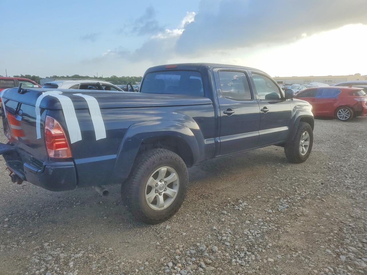 2008 Toyota Tacoma Double Cab Prerunner Long Bed Blue vin: 3TMKU72N48M017925