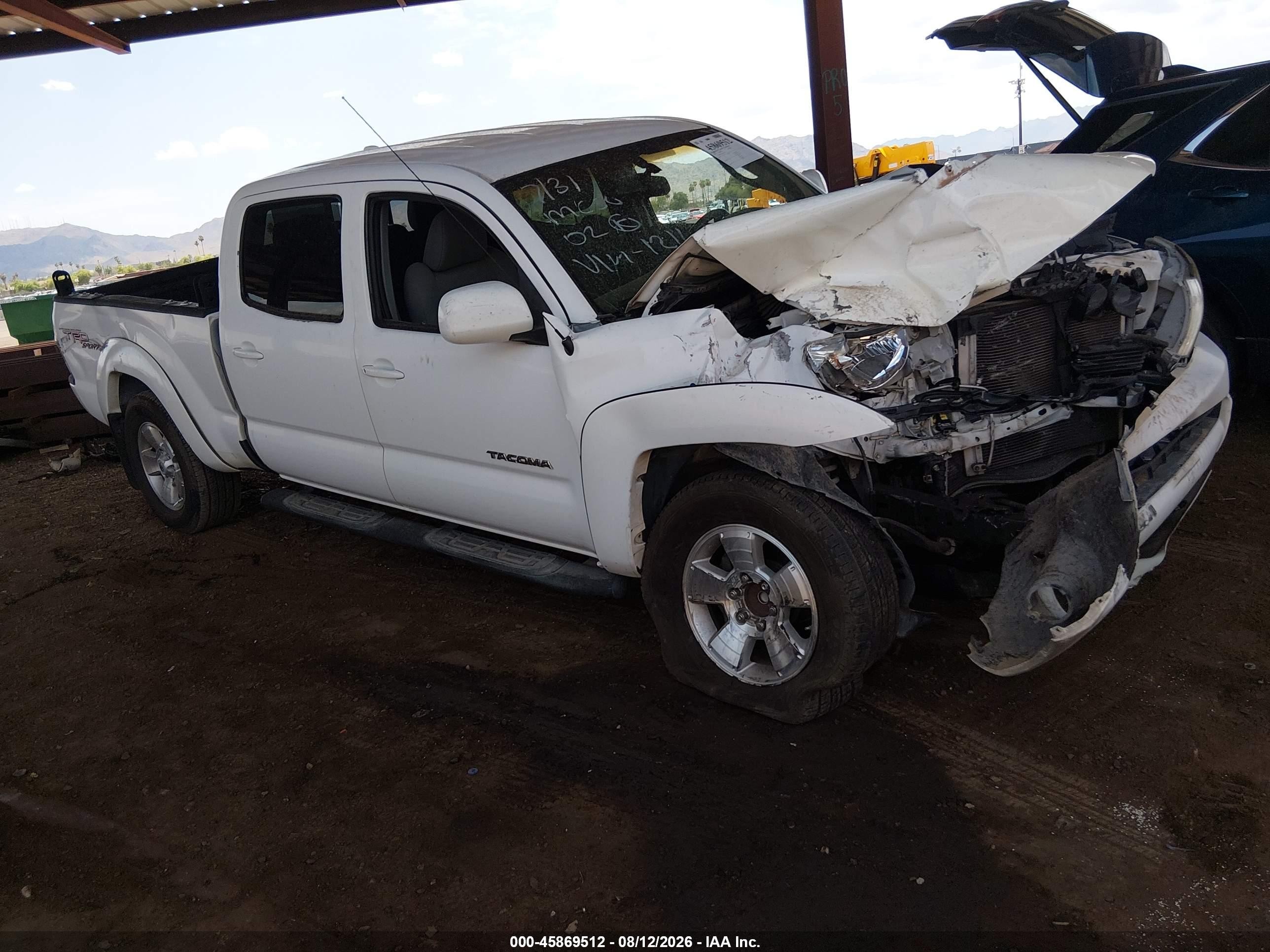 2009 Toyota Tacoma Prerunner V6 White vin: 3TMKU72N49M021216