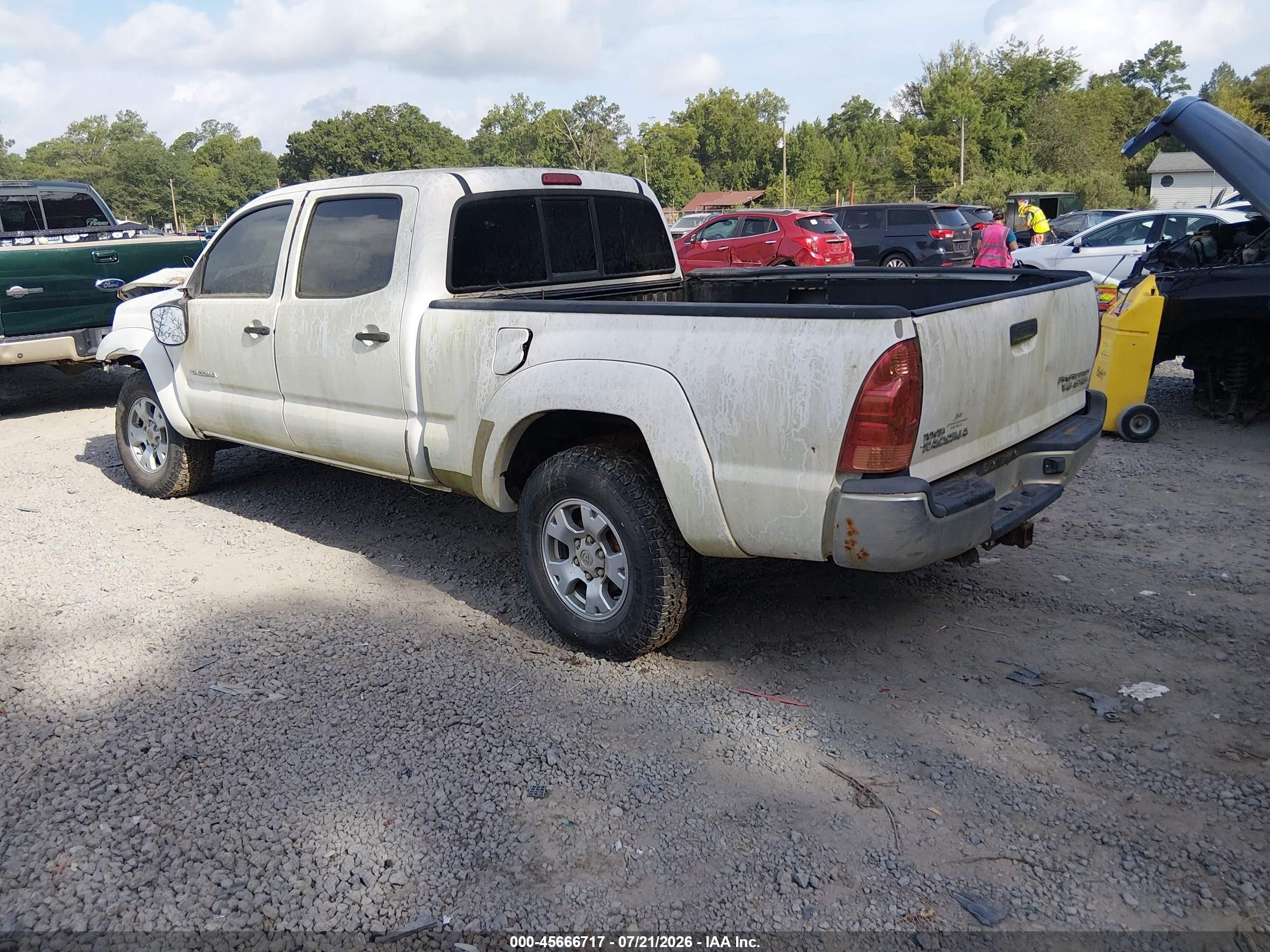 2008 Toyota Tacoma Prerunner V6 White vin: 3TMKU72N58M013768