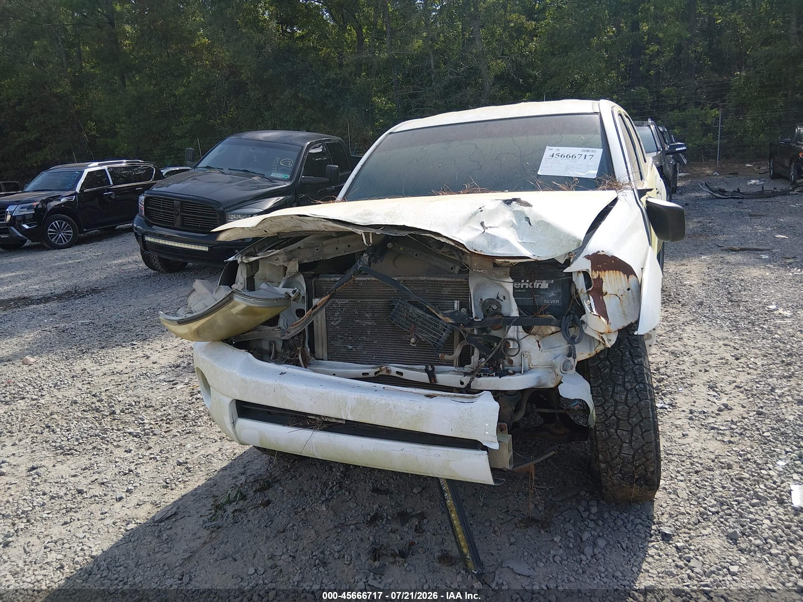 2008 Toyota Tacoma Prerunner V6 White vin: 3TMKU72N58M013768