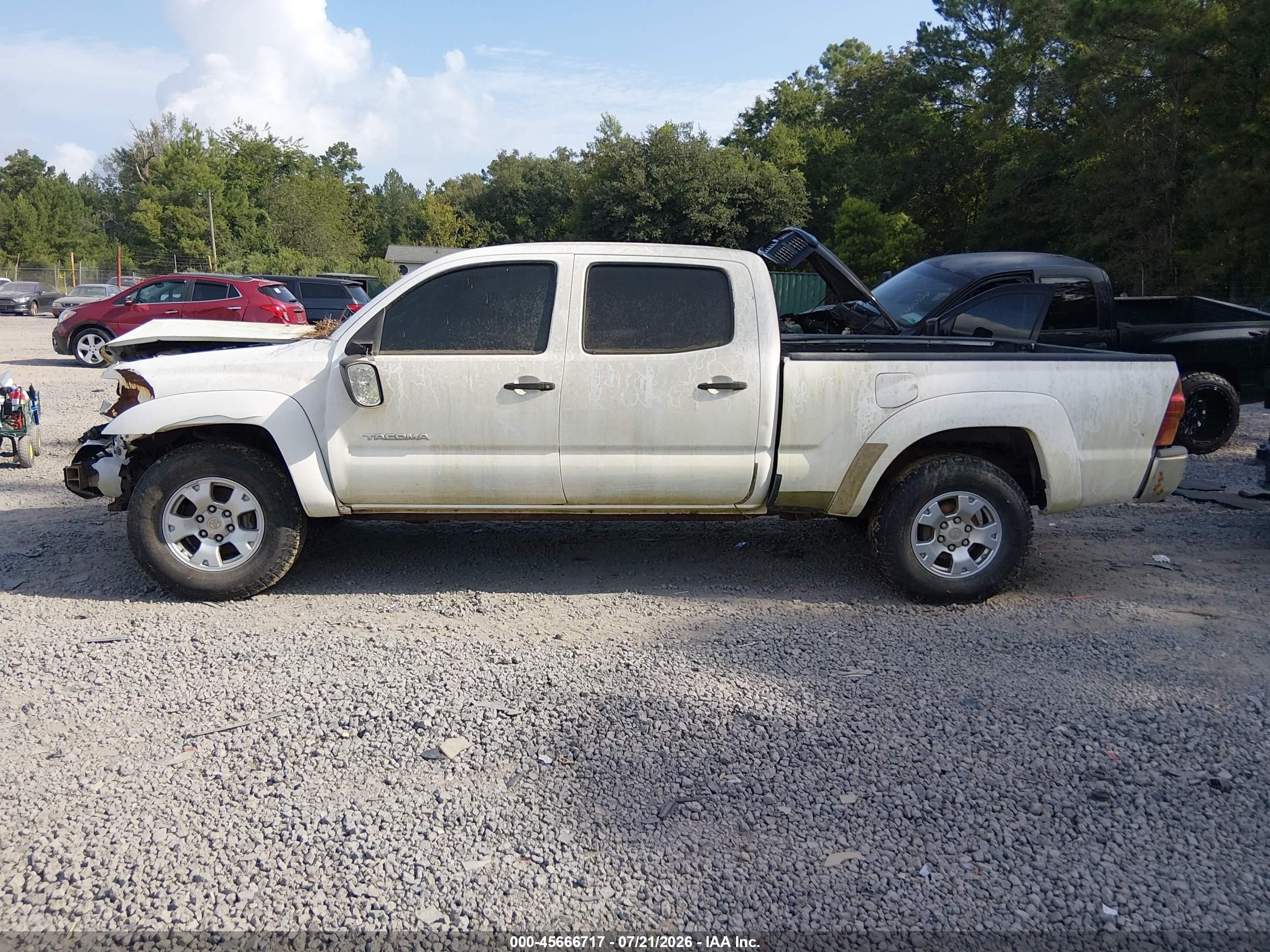 2008 Toyota Tacoma Prerunner V6 White vin: 3TMKU72N58M013768