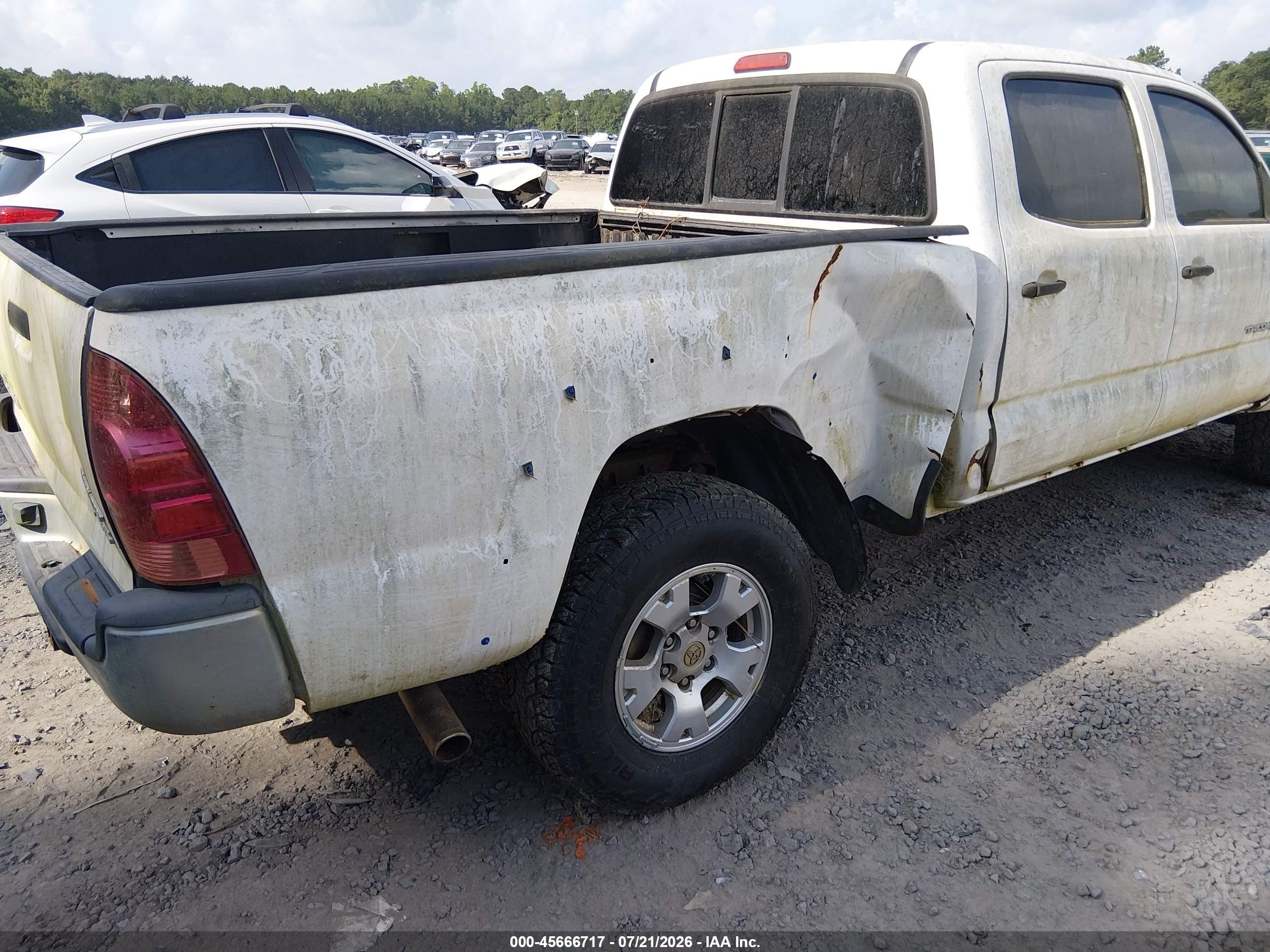 2008 Toyota Tacoma Prerunner V6 White vin: 3TMKU72N58M013768