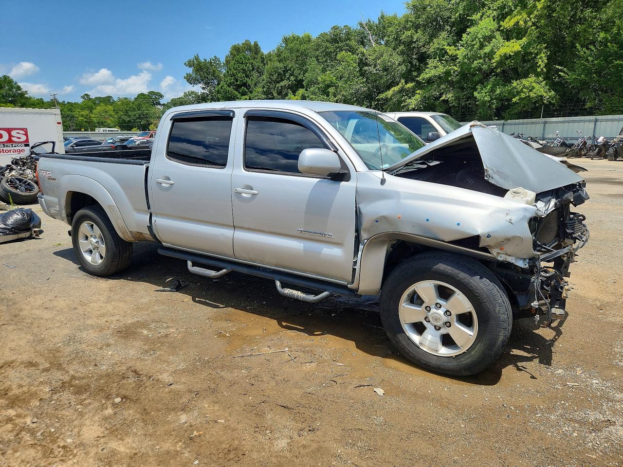 2009 Toyota Tacoma Double Cab Prerunner Long Bed Silver vin: 3TMKU72N59M018096