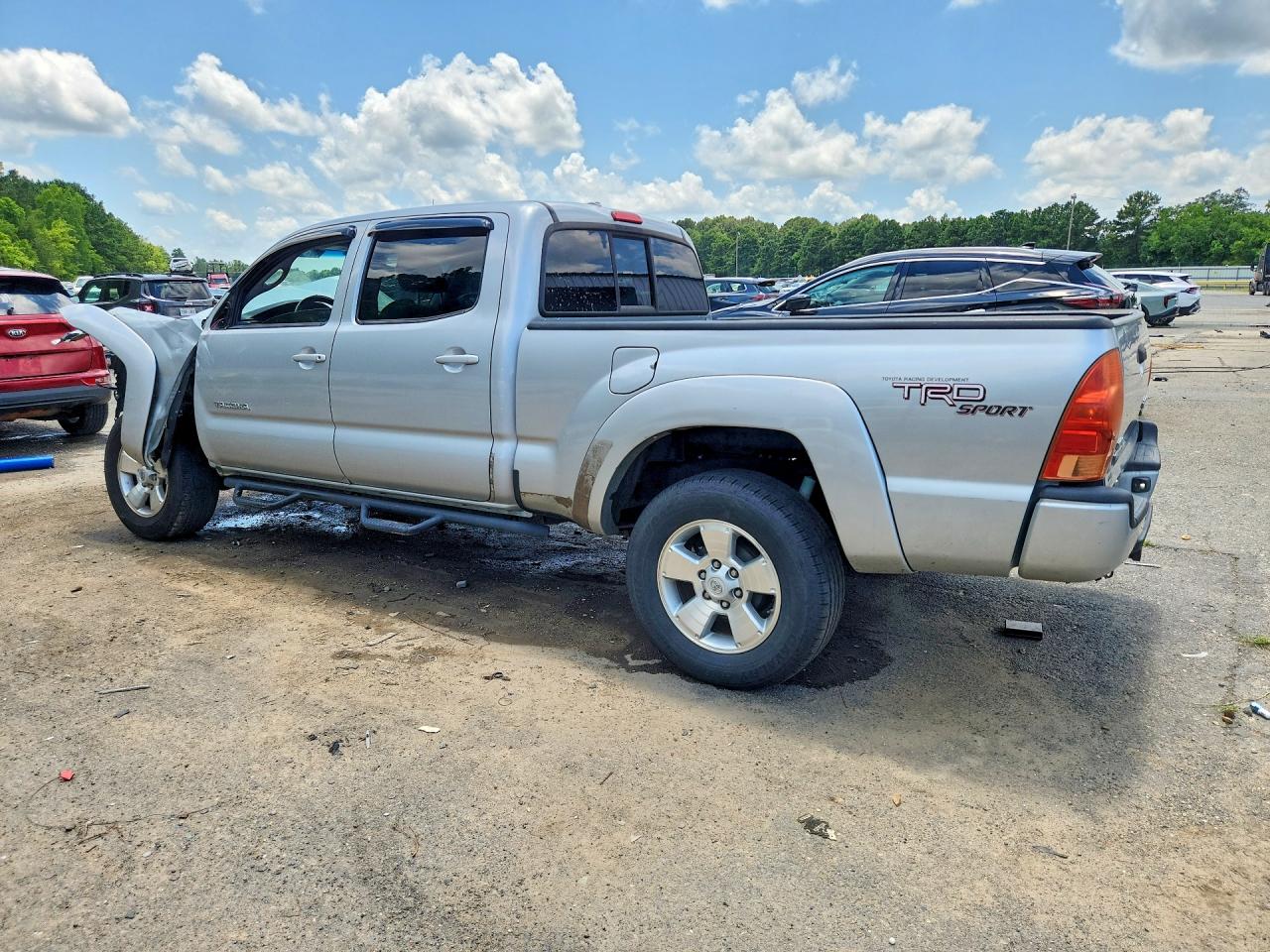 2009 Toyota Tacoma Double Cab Prerunner Long Bed Silver vin: 3TMKU72N59M018096