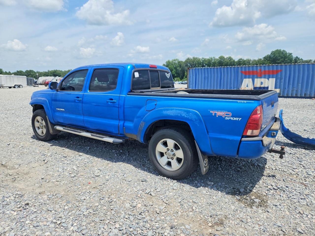 2007 Toyota Tacoma Double Cab Prerunner Long Bed Blue vin: 3TMKU72N67M010893