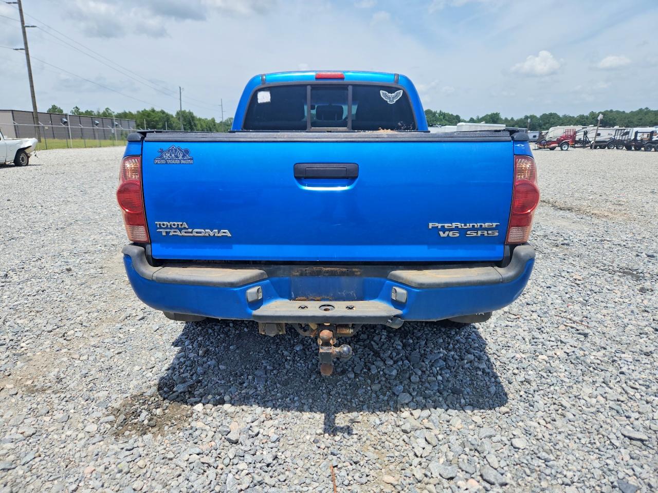 2007 Toyota Tacoma Double Cab Prerunner Long Bed Blue vin: 3TMKU72N67M010893