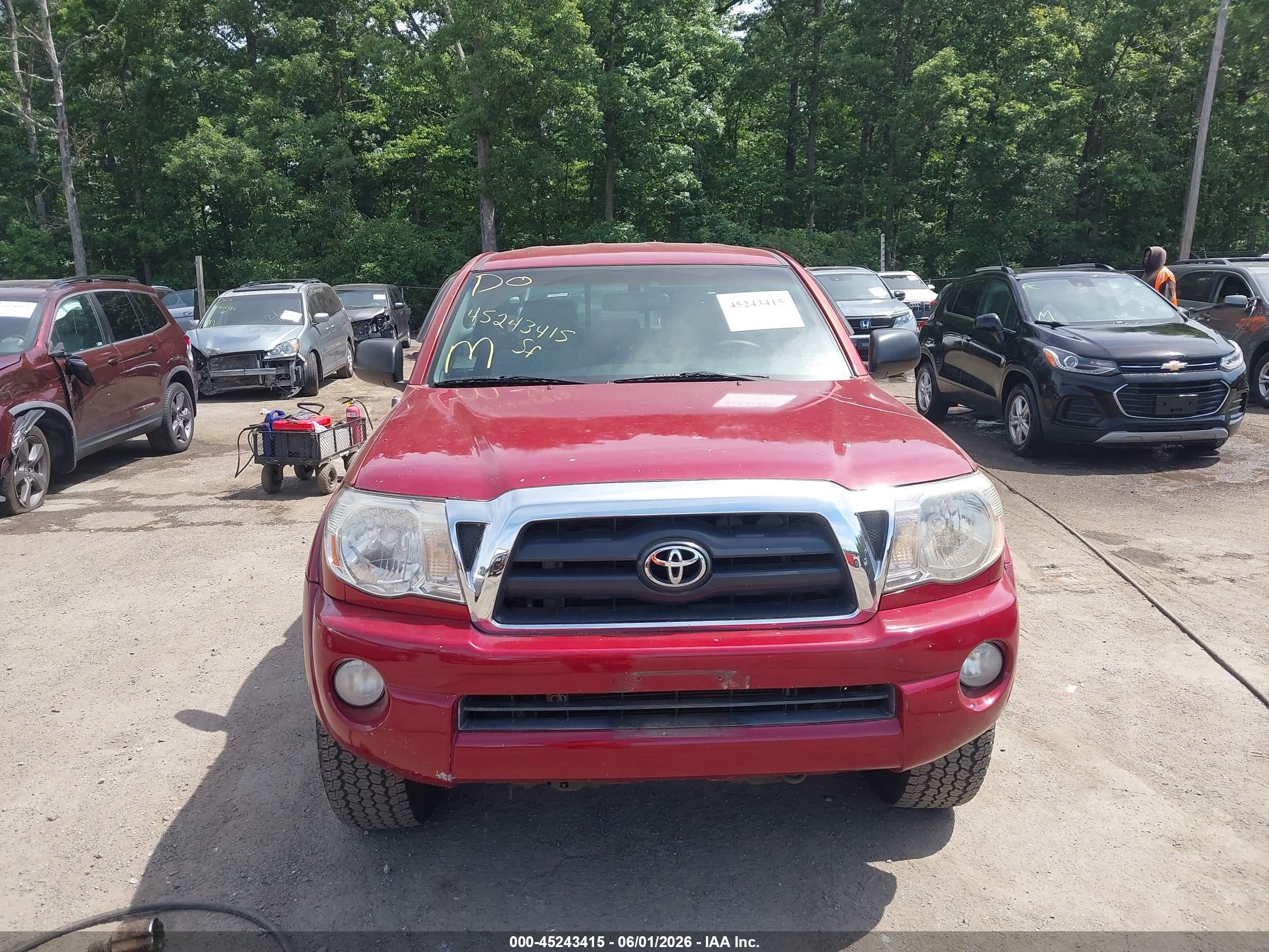 2008 Toyota Tacoma Prerunner V6 Красный vin: 3TMKU72N68M014511