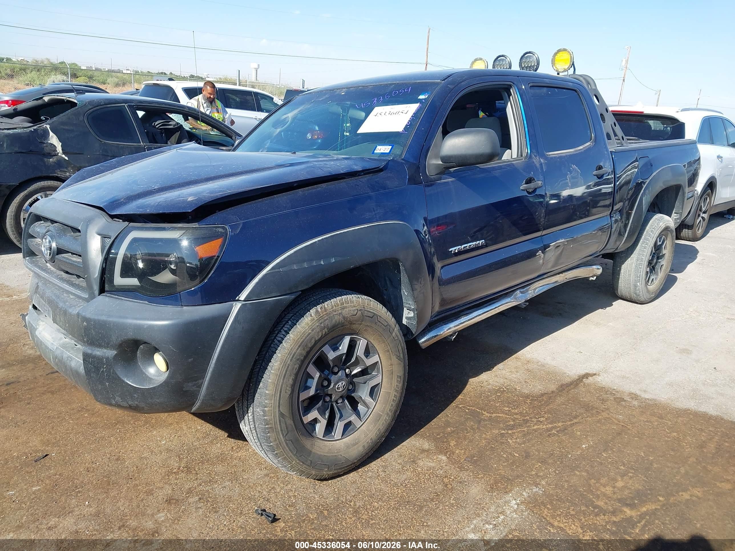 2008 Toyota Tacoma Prerunner V6 Blue vin: 3TMKU72N68M017263