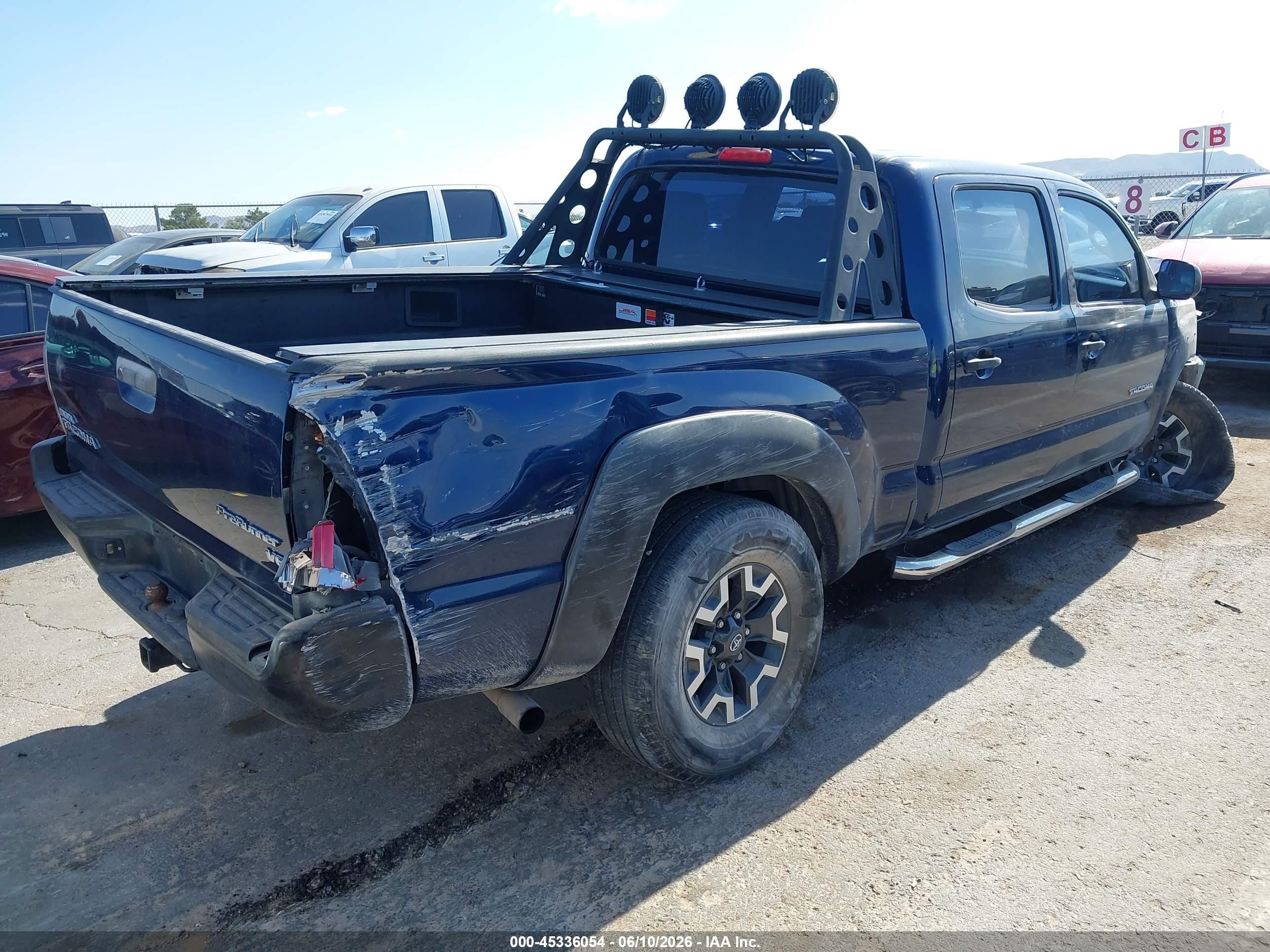2008 Toyota Tacoma Prerunner V6 Blue vin: 3TMKU72N68M017263