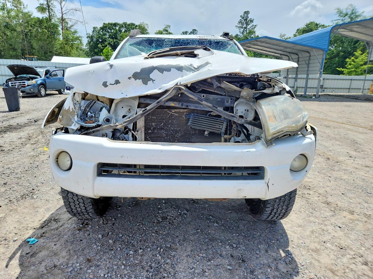 2008 Toyota Tacoma Double Cab Prerunner Long Bed White vin: 3TMKU72N88M013845