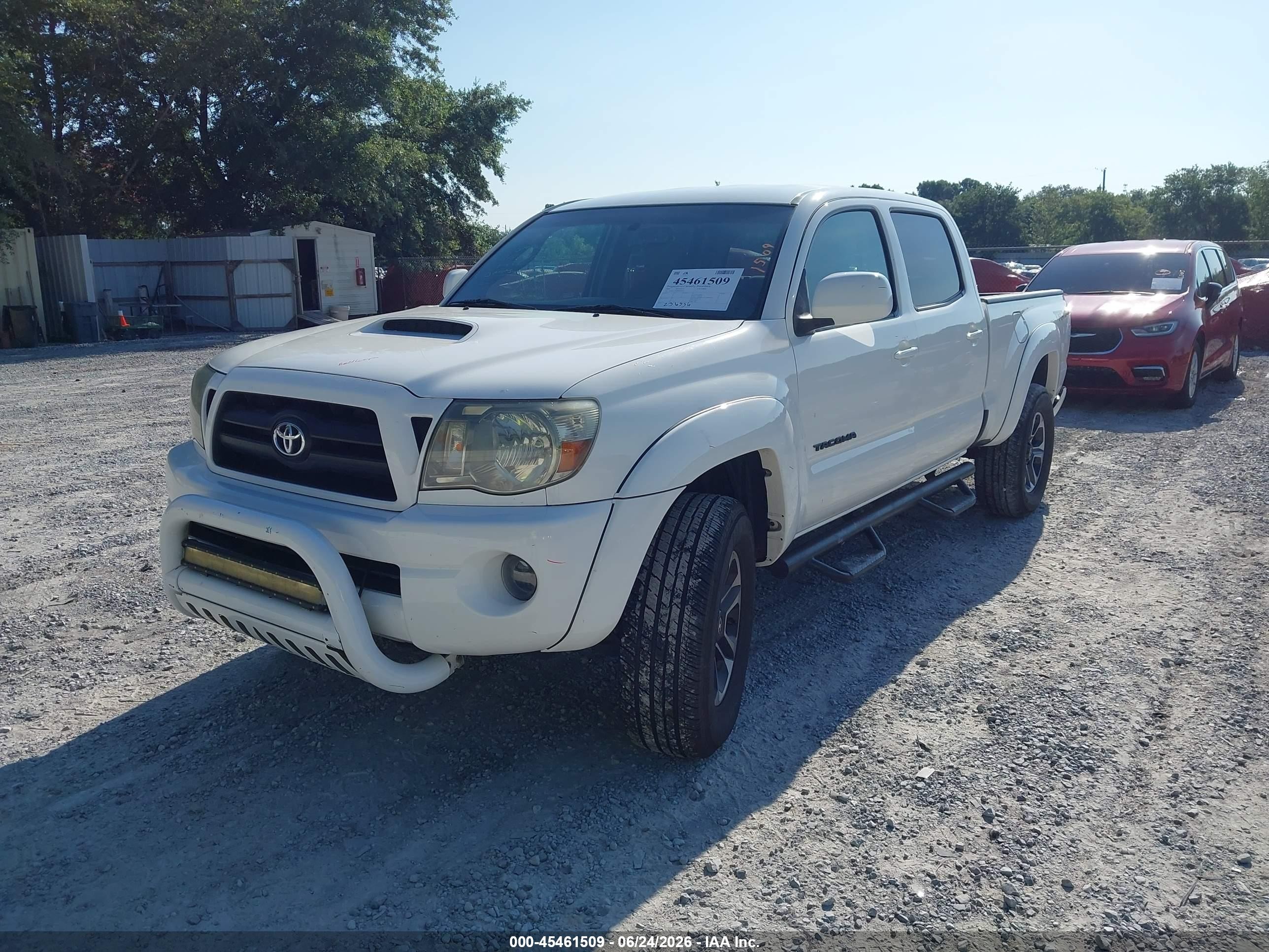 2009 Toyota Tacoma Prerunner V6 White vin: 3TMKU72N89M019937