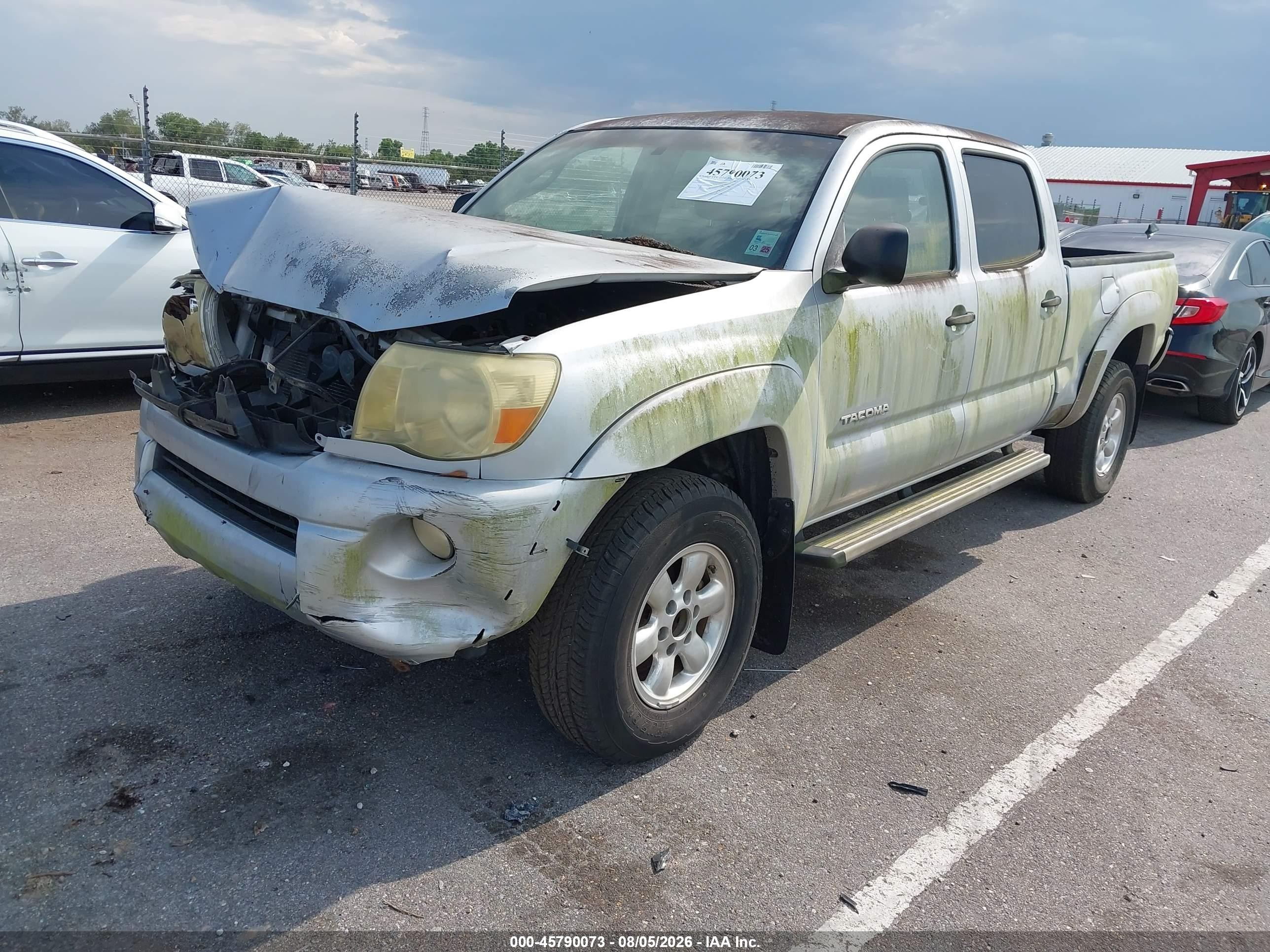 2006 Toyota Tacoma Prerunner V6 Серебряный vin: 3TMKU72N96M006304