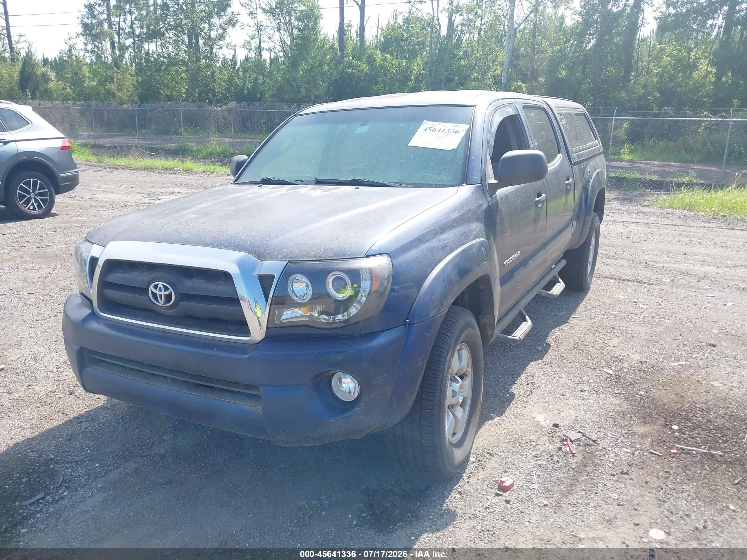 2005 Toyota Tacoma Dbl Cab Prerunner Lng Bed Blue vin: 3TMKU72NX5M003149