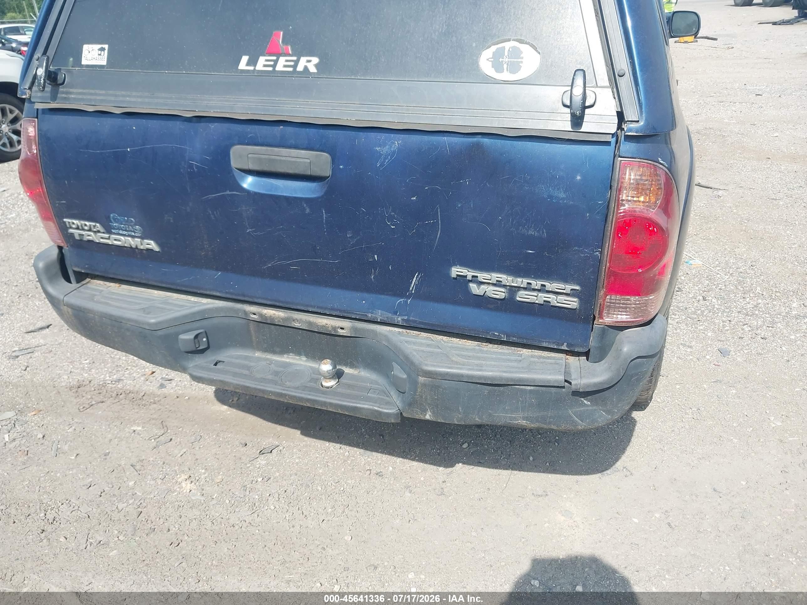 2005 Toyota Tacoma Dbl Cab Prerunner Lng Bed Blue vin: 3TMKU72NX5M003149