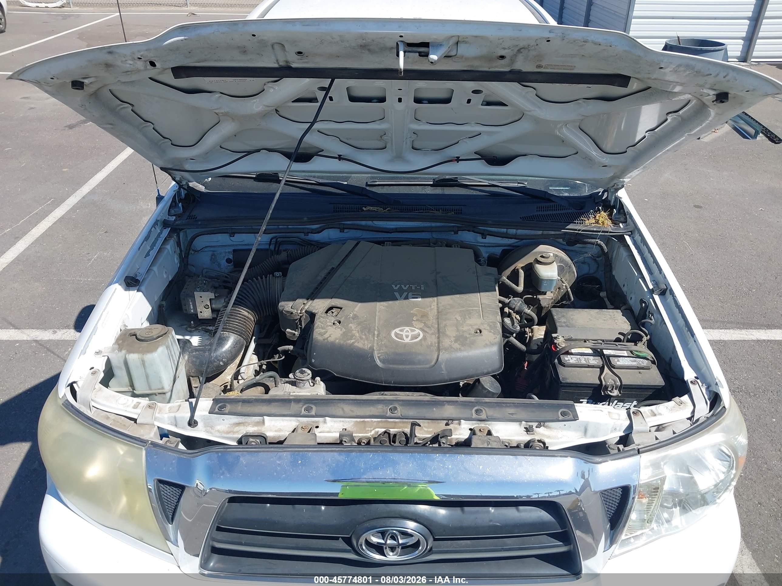 2006 Toyota Tacoma Prerunner V6 White vin: 3TMKU72NX6M005677