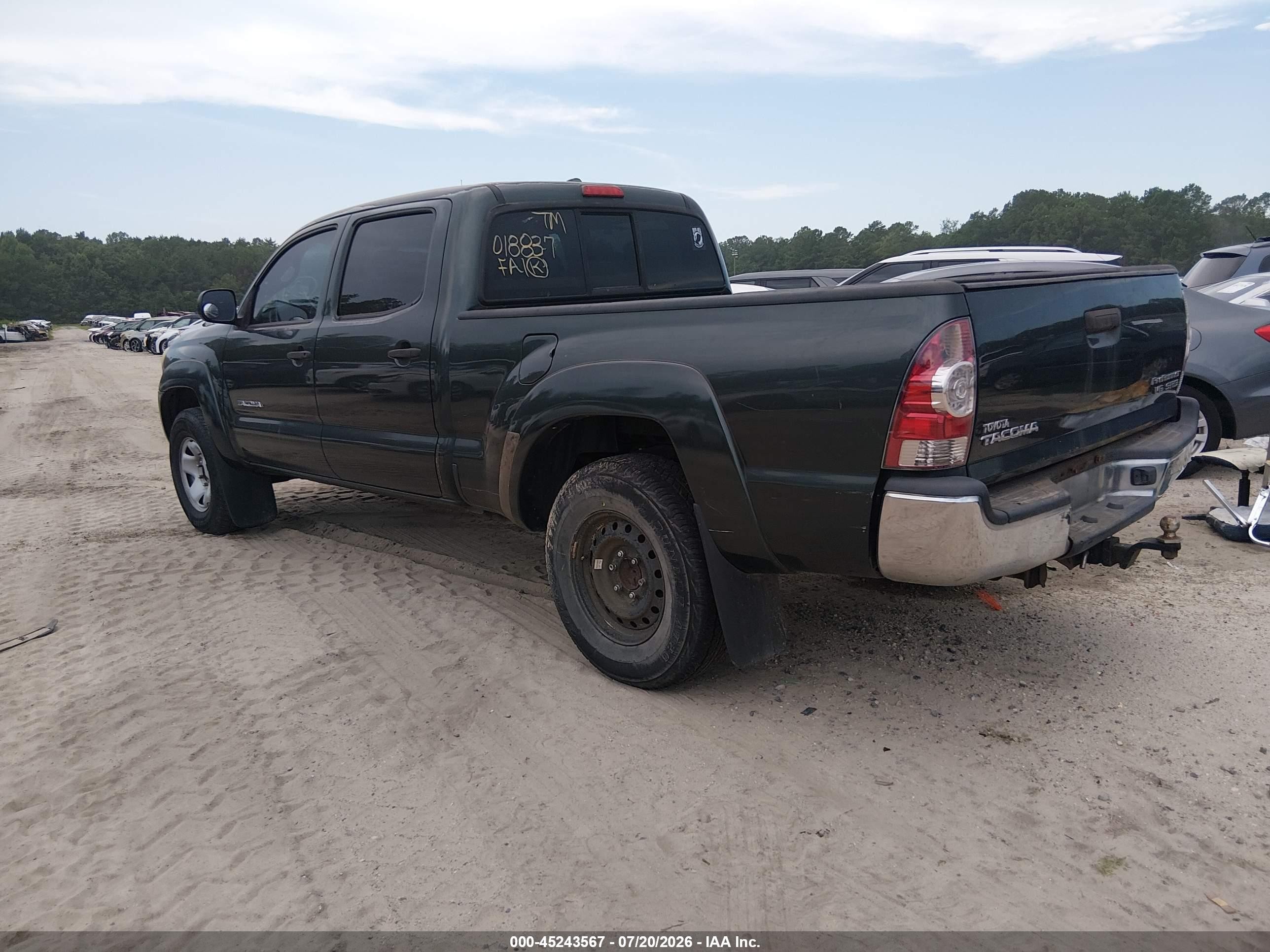 2009 Toyota Tacoma Prerunner V6 Зеленый vin: 3TMKU72NX9M018837