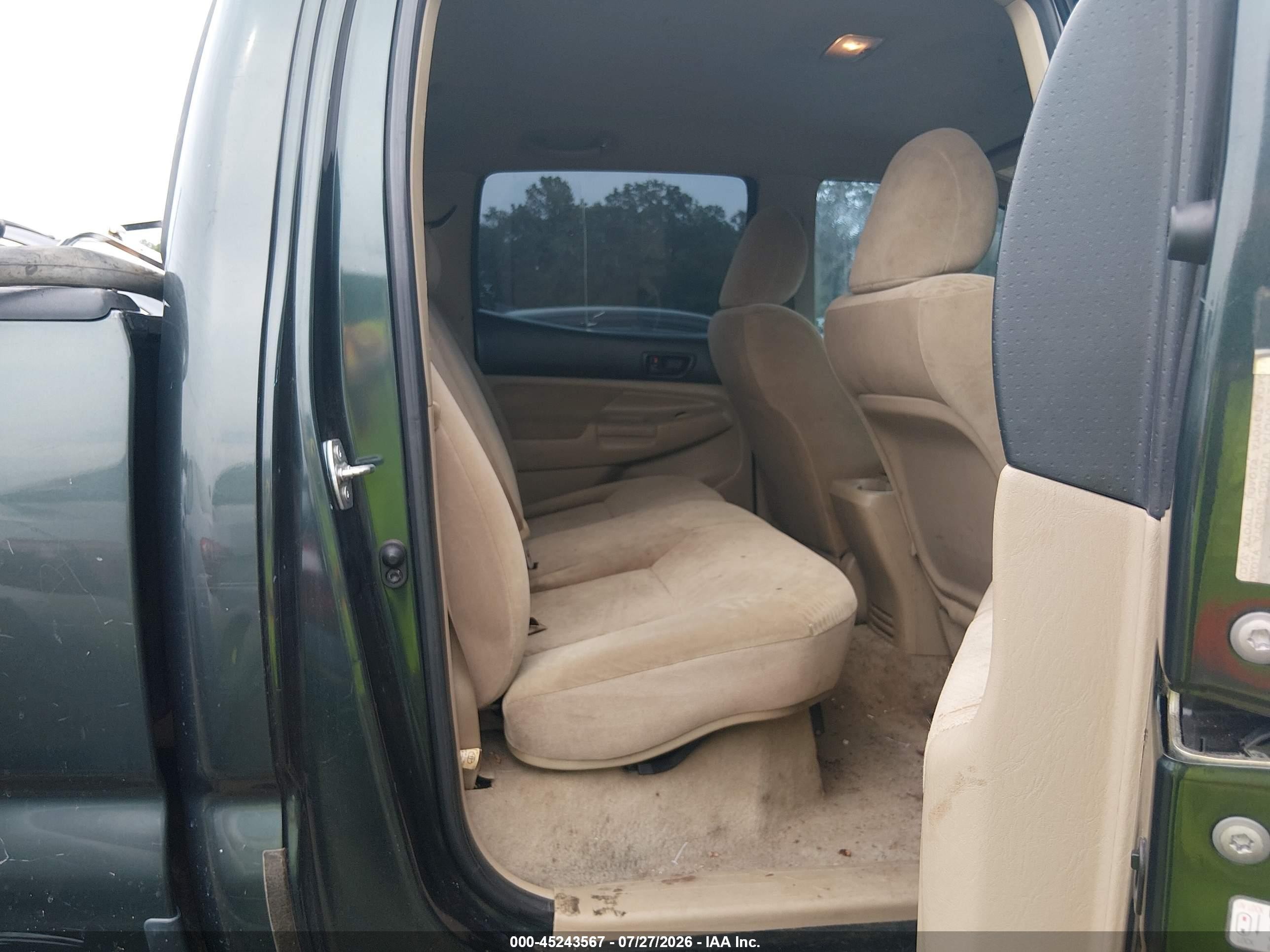 2009 Toyota Tacoma Prerunner V6 Зеленый vin: 3TMKU72NX9M018837