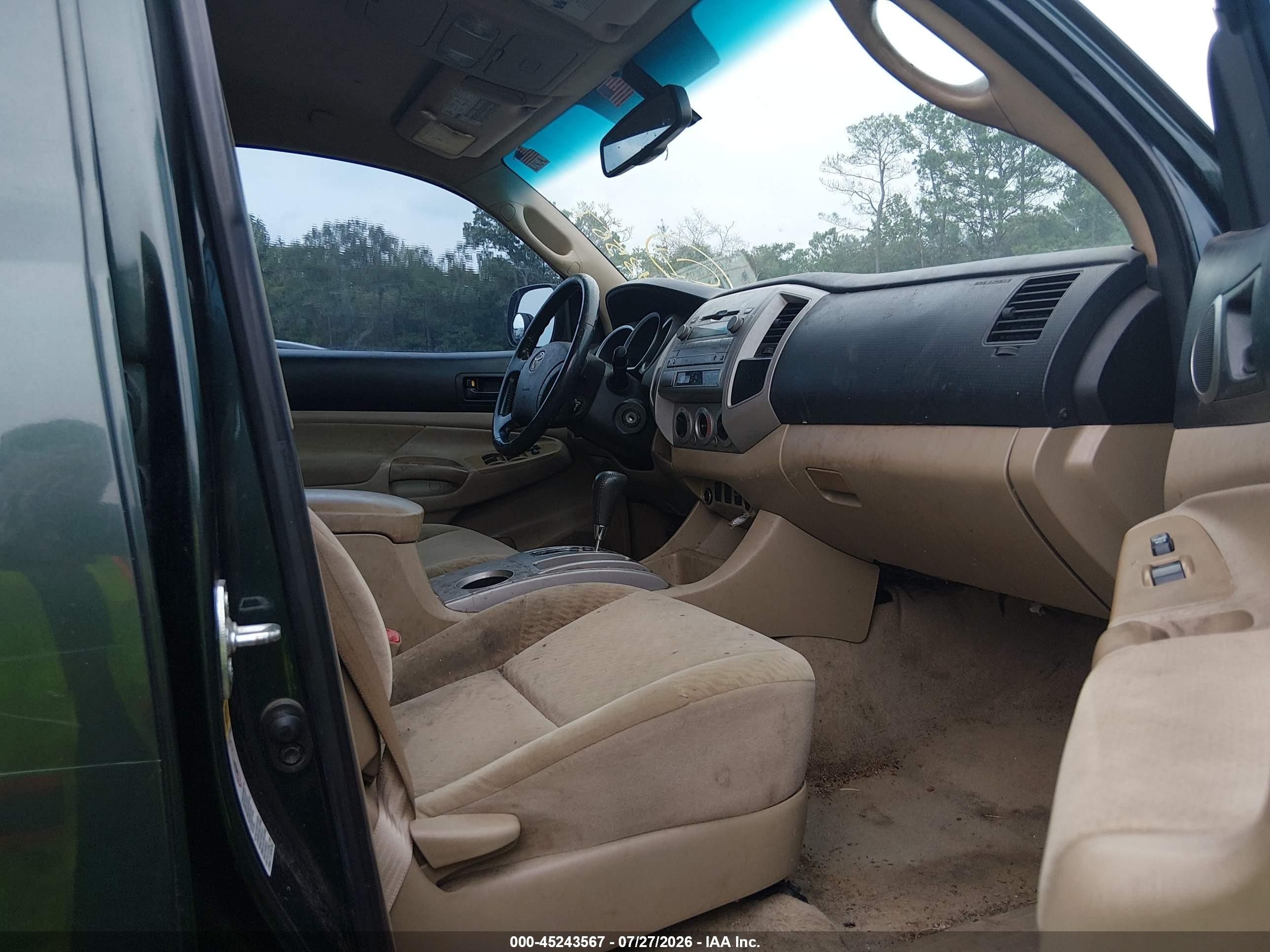 2009 Toyota Tacoma Prerunner V6 Зеленый vin: 3TMKU72NX9M018837