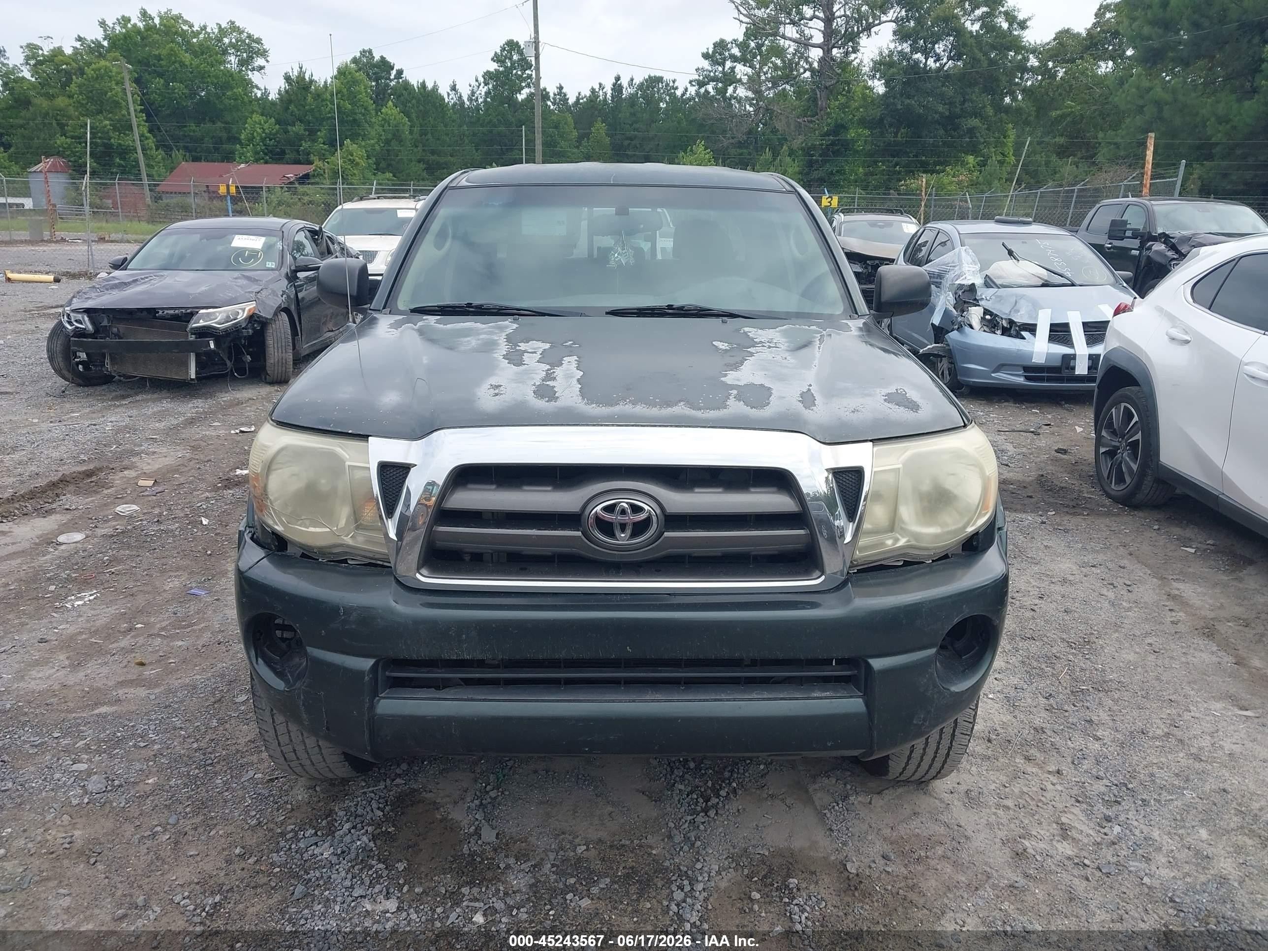 2009 Toyota Tacoma Prerunner V6 Зеленый vin: 3TMKU72NX9M018837