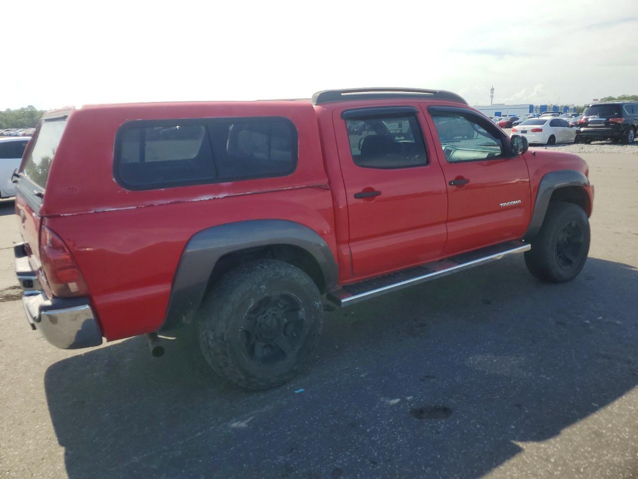 2008 Toyota Tacoma V6 Red vin: 3TMLU42N08M014636