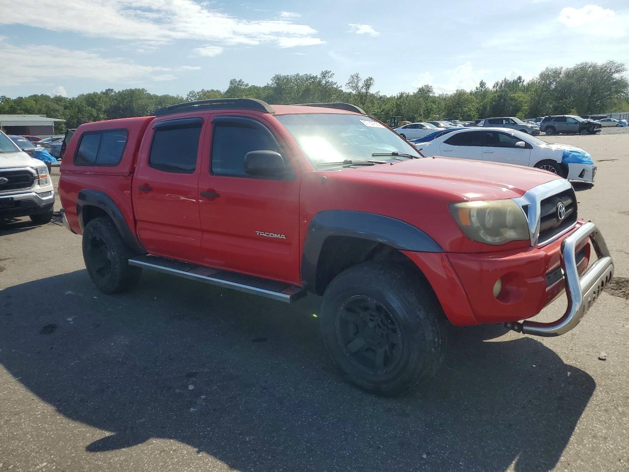 2008 Toyota Tacoma V6 Red vin: 3TMLU42N08M014636
