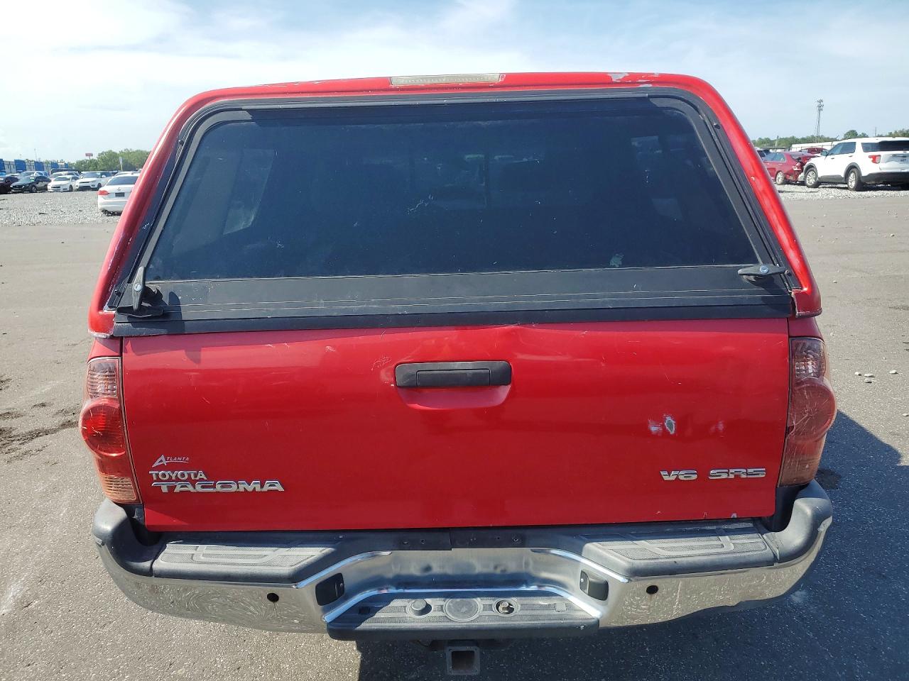 2008 Toyota Tacoma V6 Red vin: 3TMLU42N08M014636