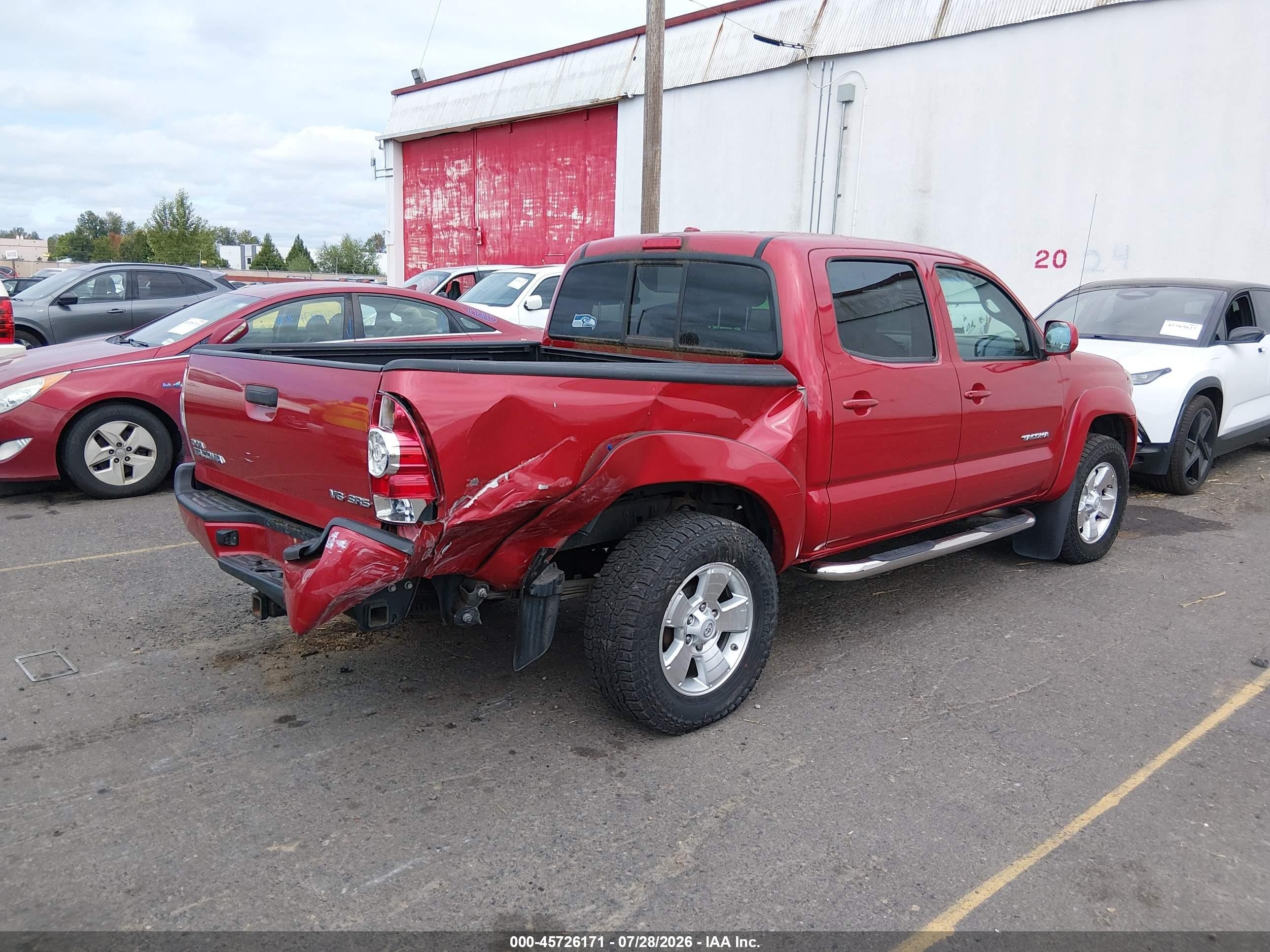 2009 Toyota Tacoma Base V6 Красный vin: 3TMLU42N19M034377