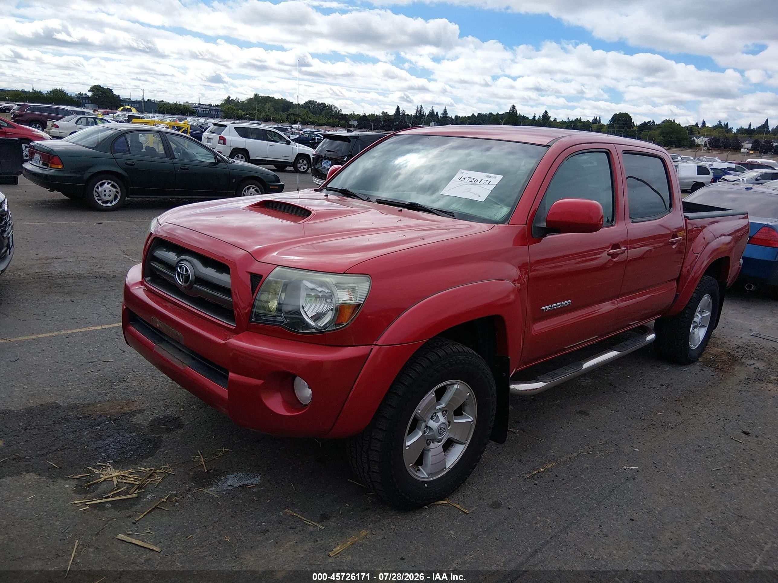 2009 Toyota Tacoma Base V6 Красный vin: 3TMLU42N19M034377