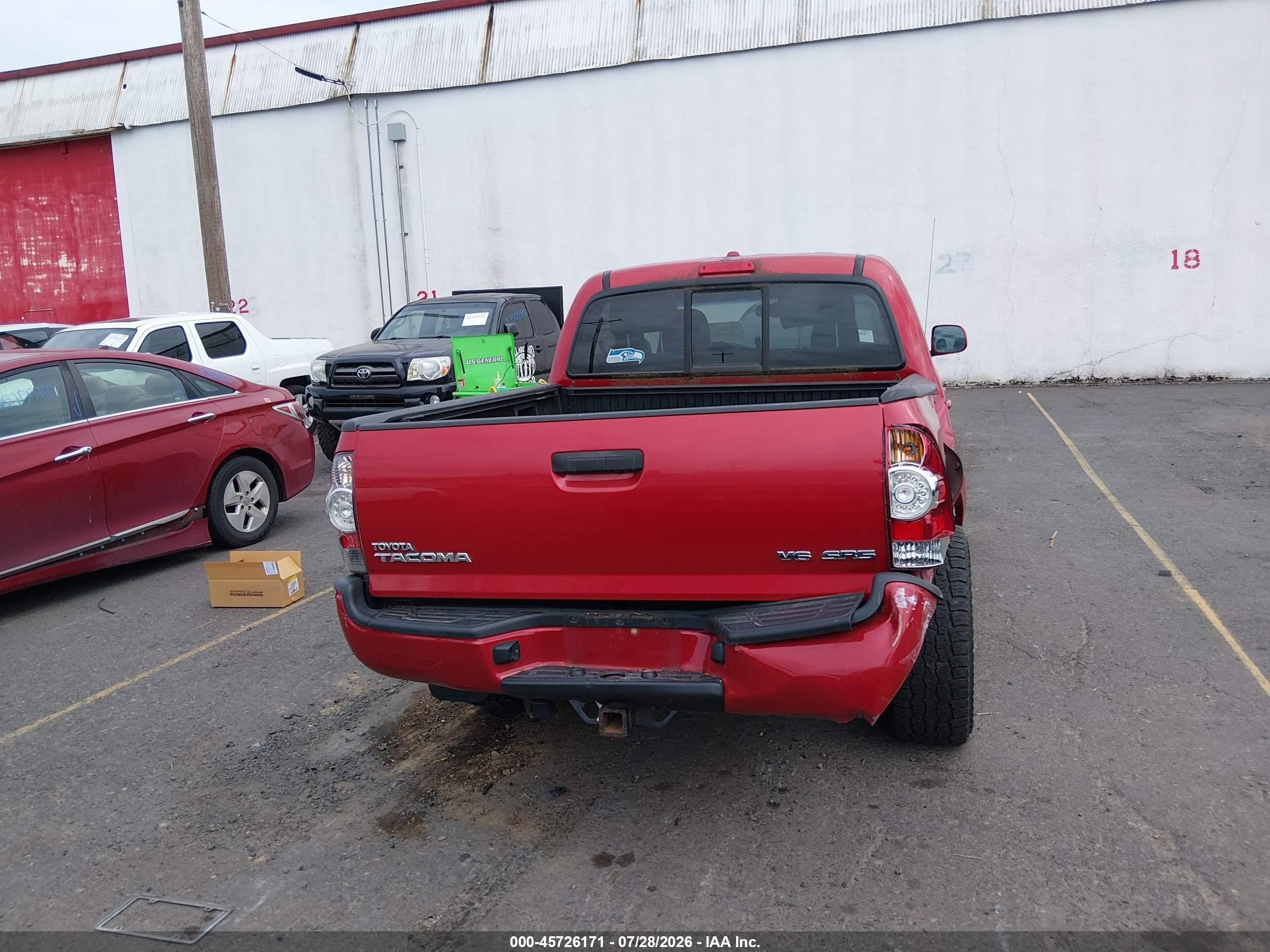 2009 Toyota Tacoma Base V6 Красный vin: 3TMLU42N19M034377