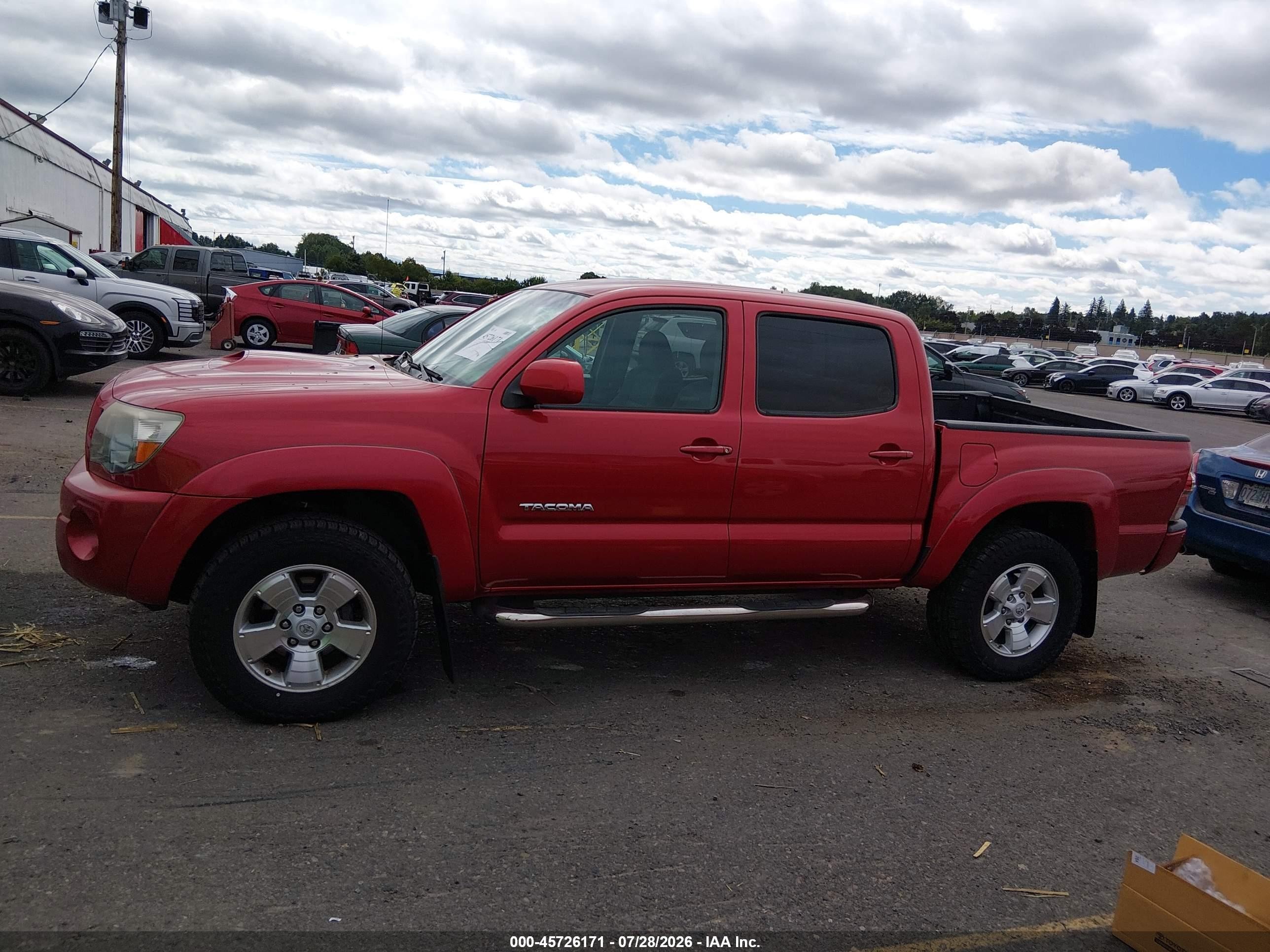2009 Toyota Tacoma Base V6 Красный vin: 3TMLU42N19M034377