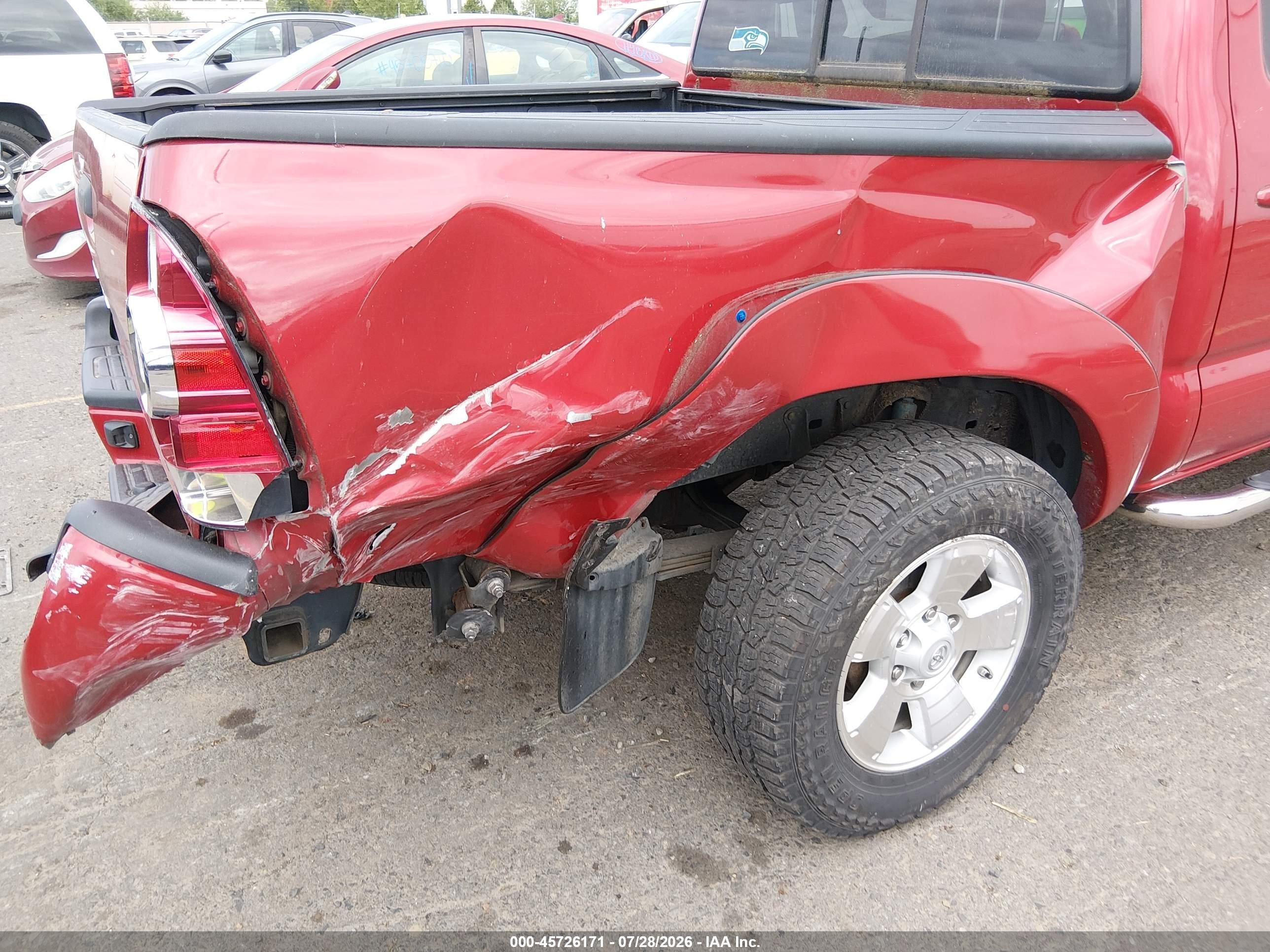 2009 Toyota Tacoma Base V6 Красный vin: 3TMLU42N19M034377
