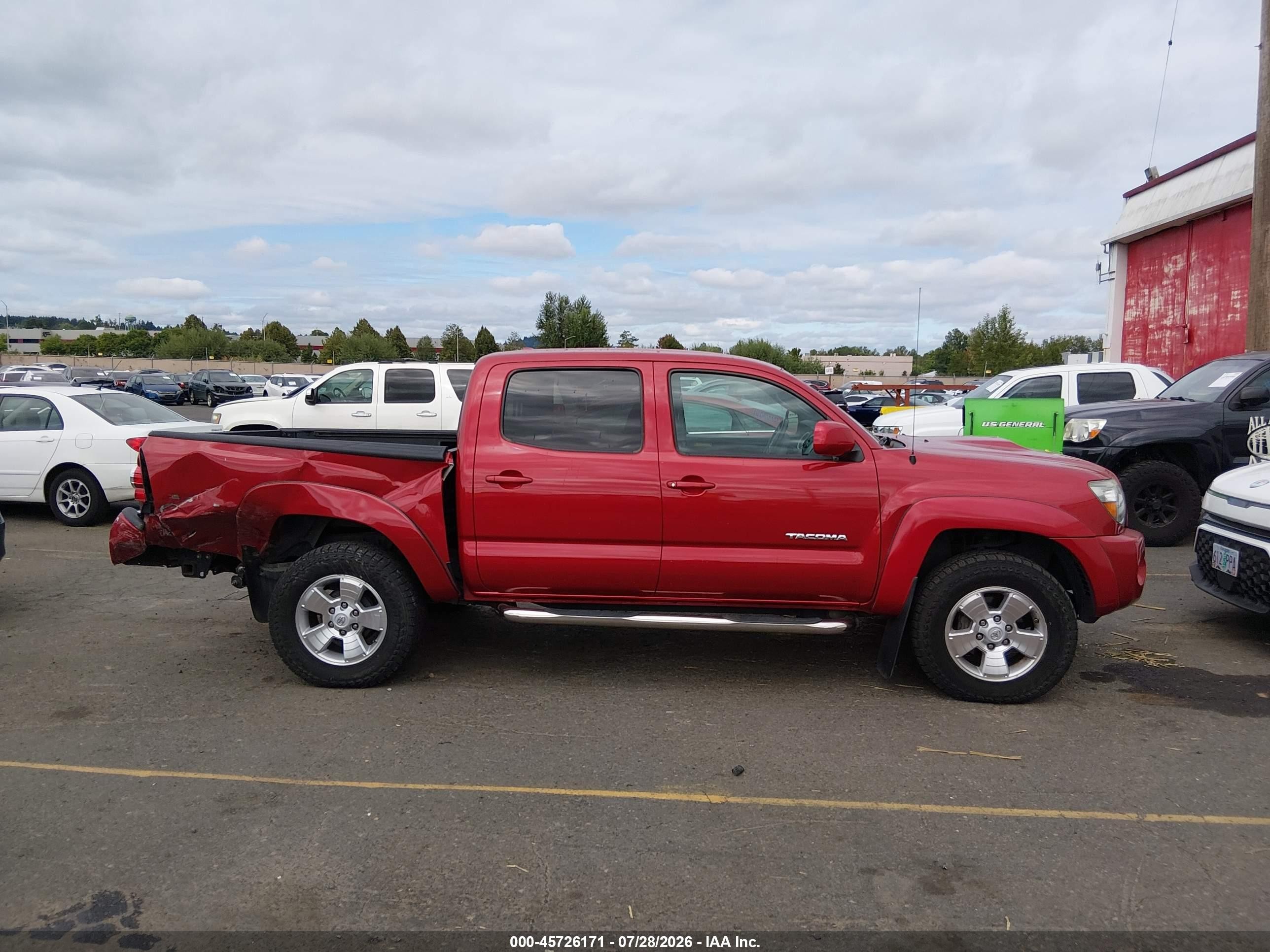 2009 Toyota Tacoma Base V6 Красный vin: 3TMLU42N19M034377